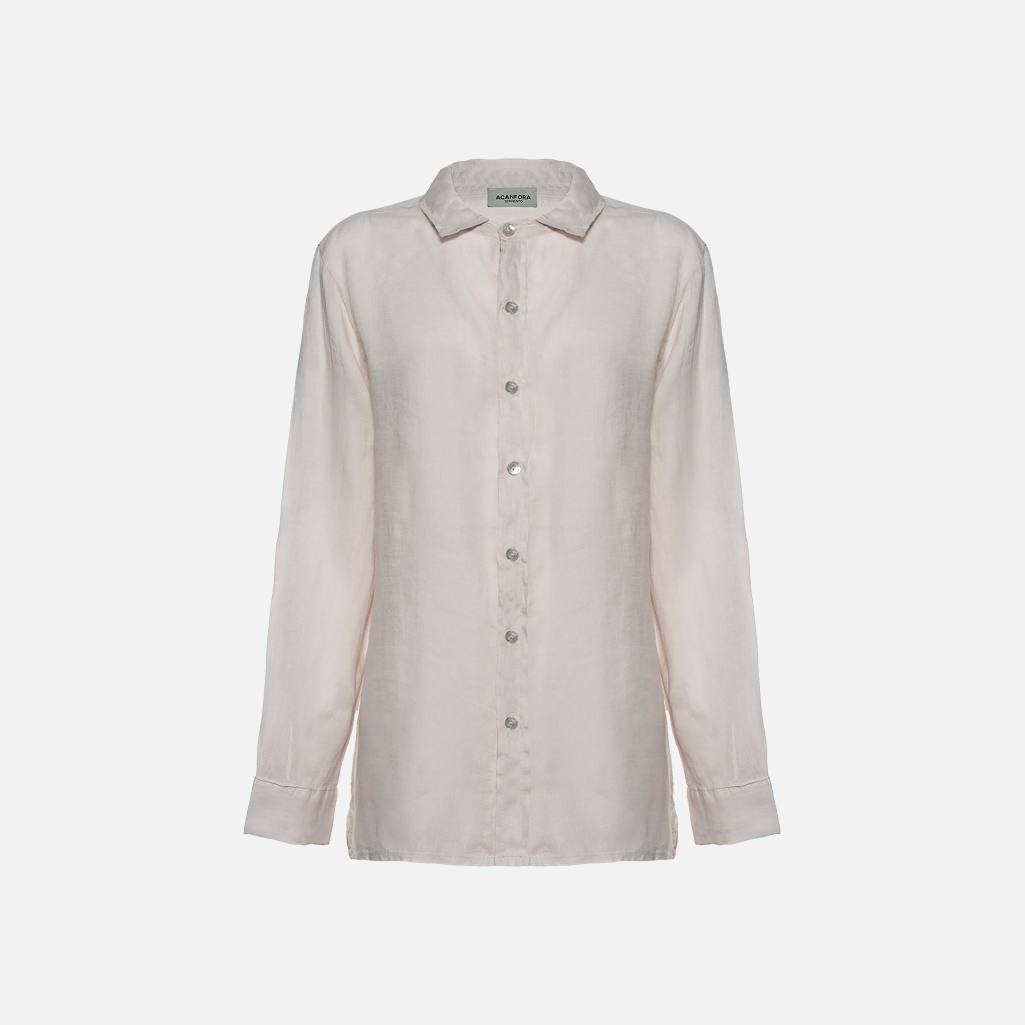 ACANFORA CAMICIA CON COLLO LINO