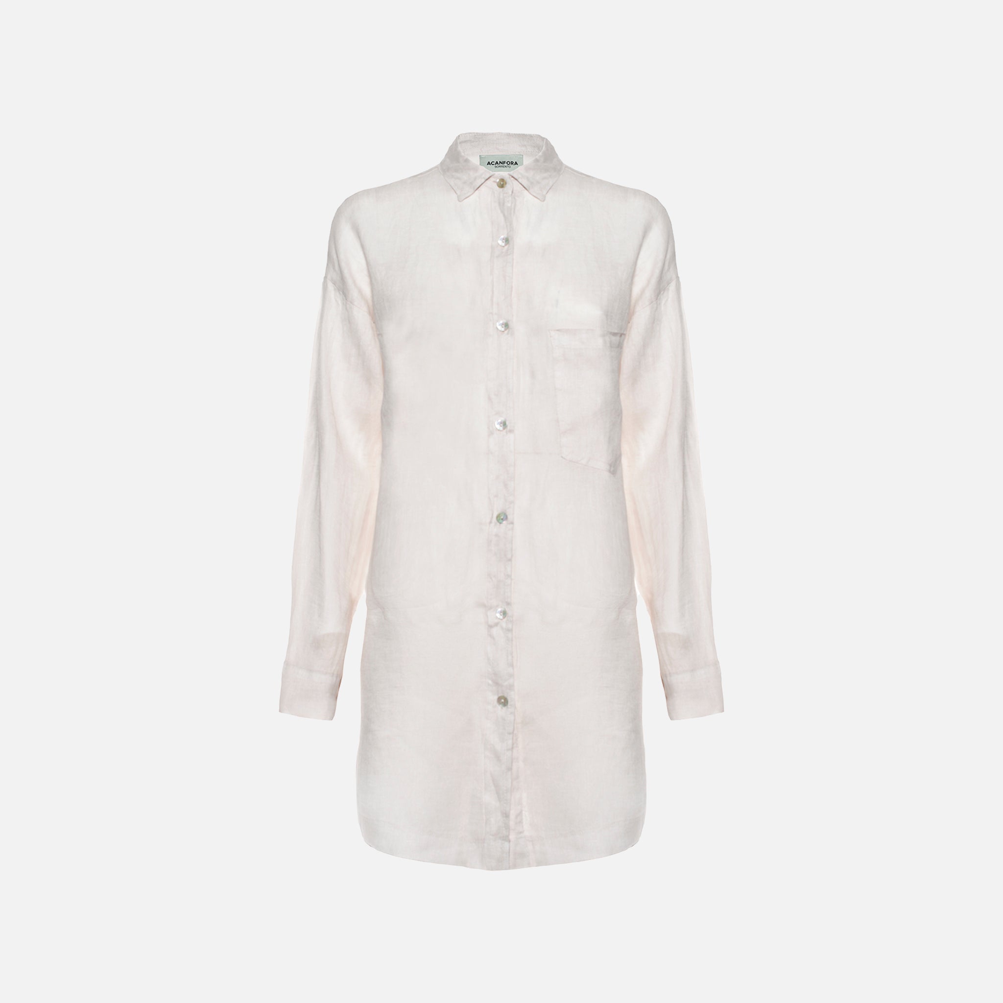 ACANFORA CAMICIA CON COLLO LINO