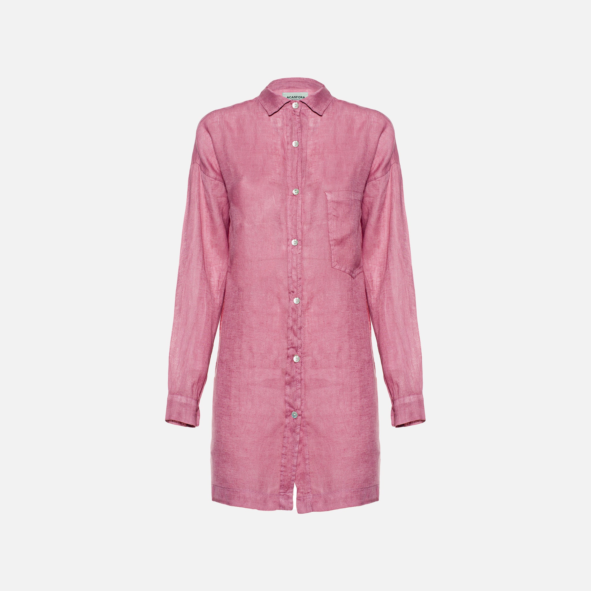 ACANFORA CAMICIA CON COLLO LINO