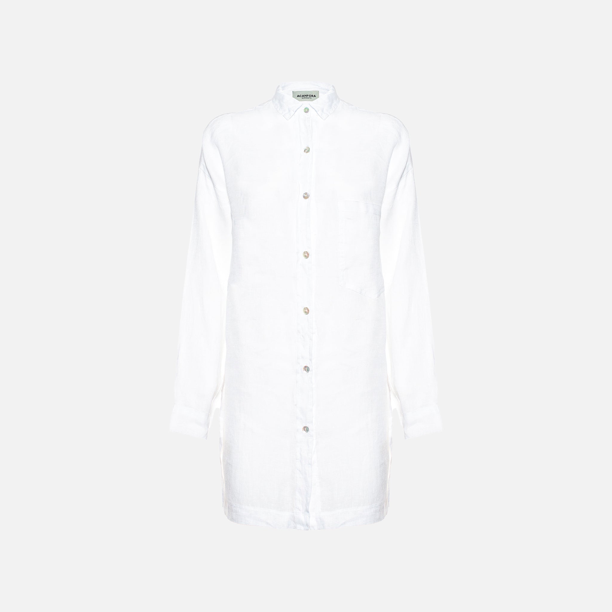 ACANFORA CAMICIA CON COLLO LINO