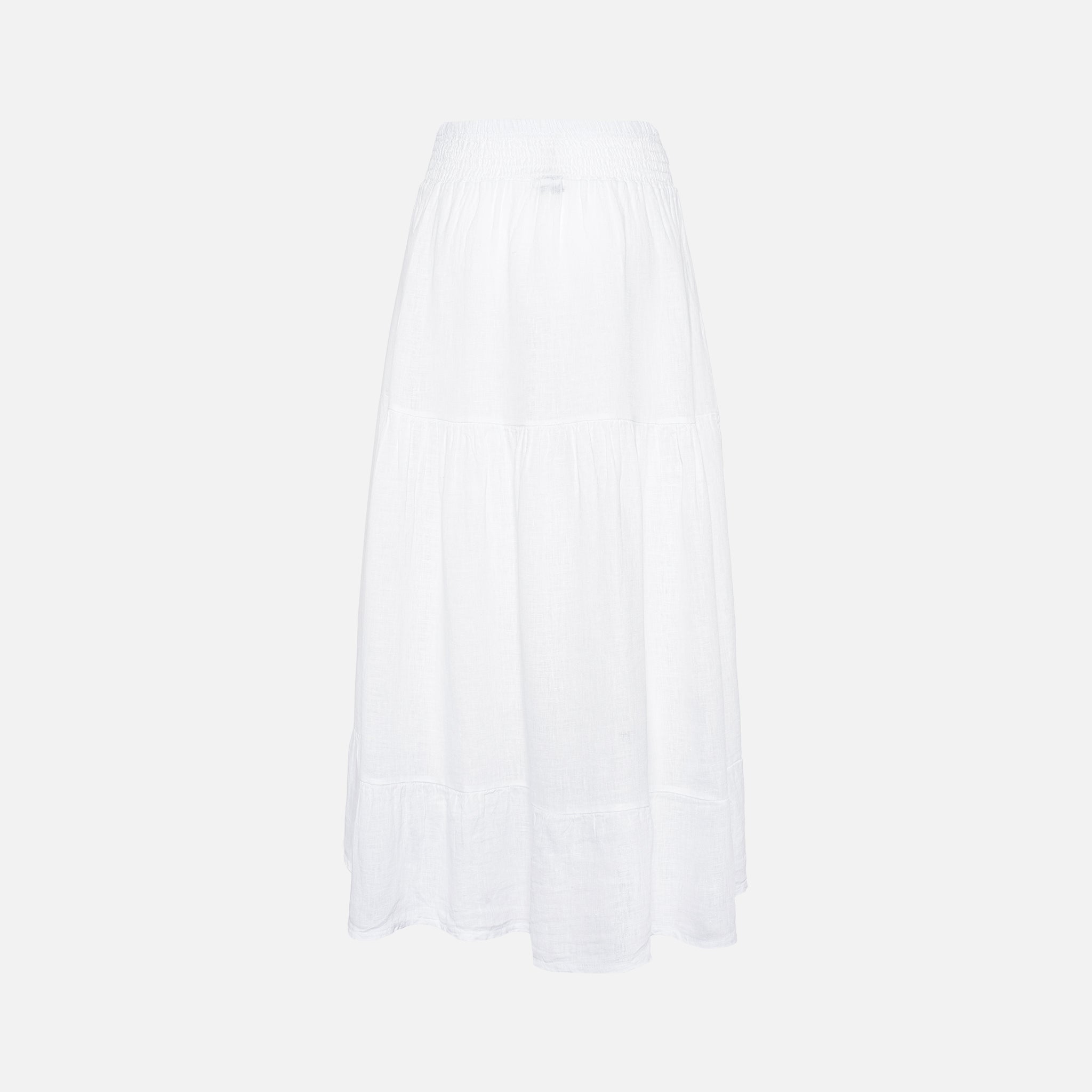 ACANFORA LINEN SKIRT WITH RUFFLES