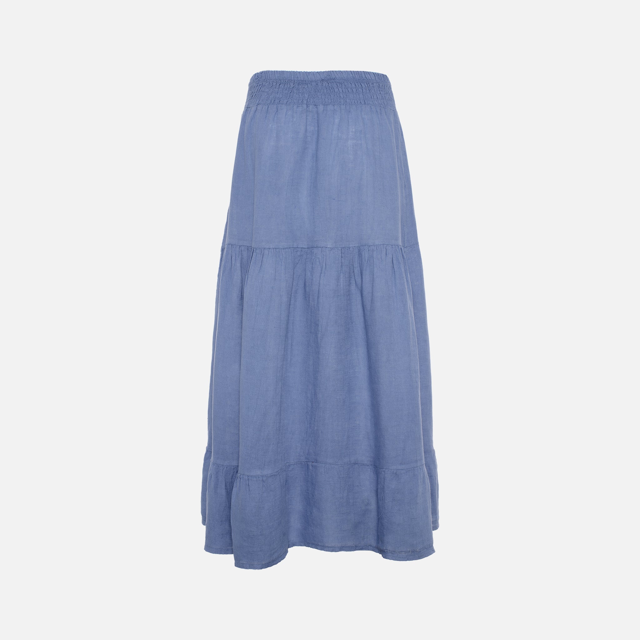 ACANFORA LINEN SKIRT WITH RUFFLES