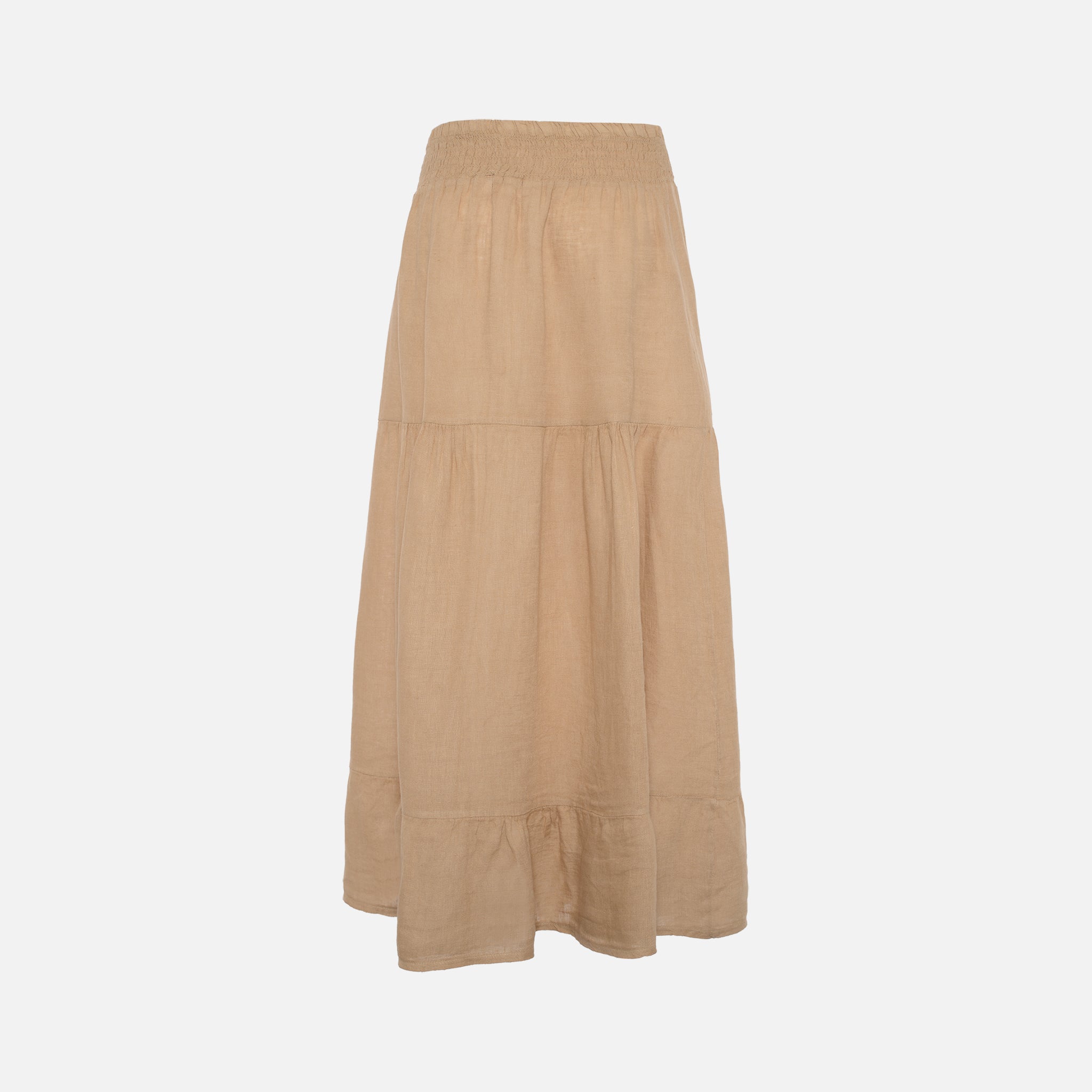 ACANFORA LINEN SKIRT WITH RUFFLES