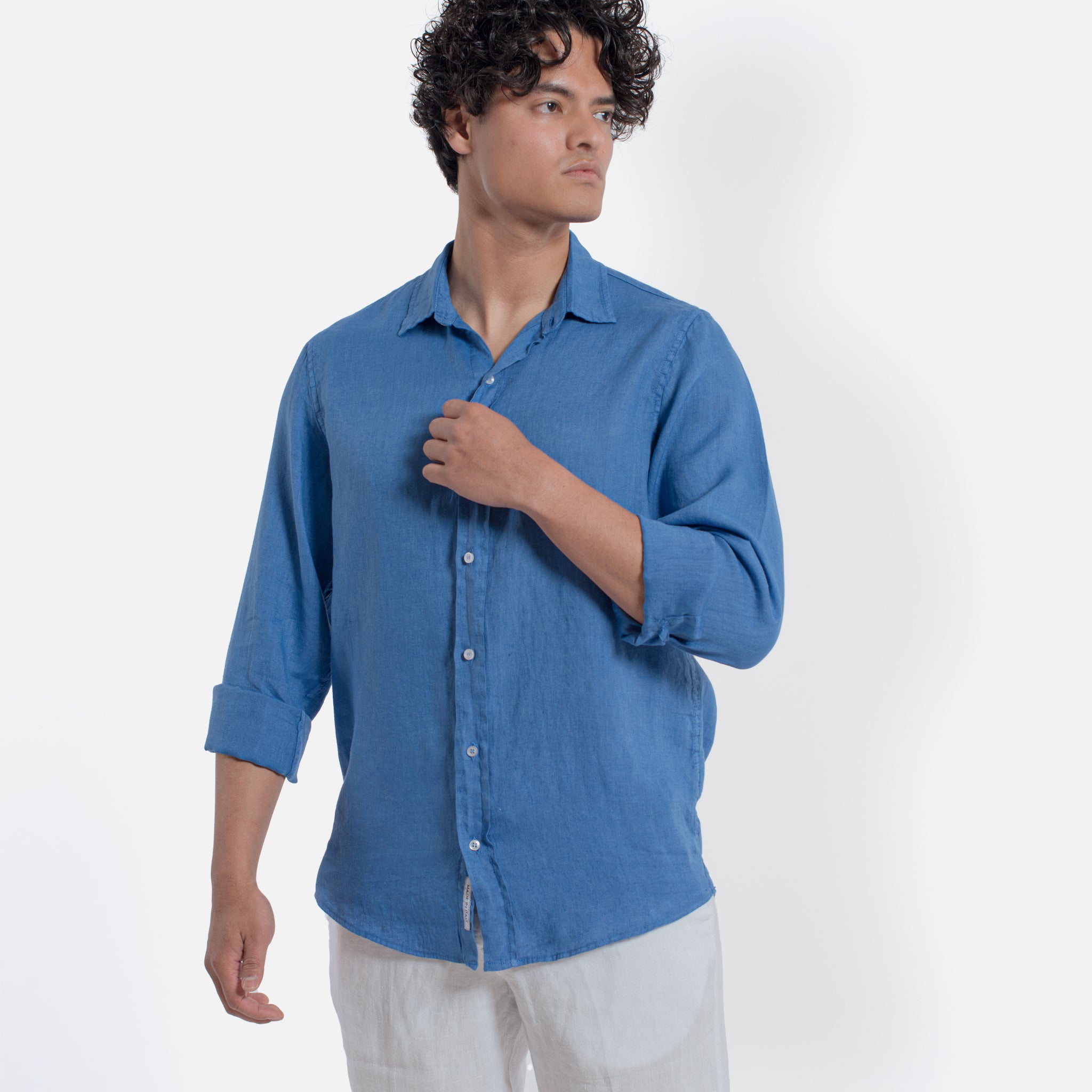 ACANFORA CAMICIA LINO COLLO ITALIA