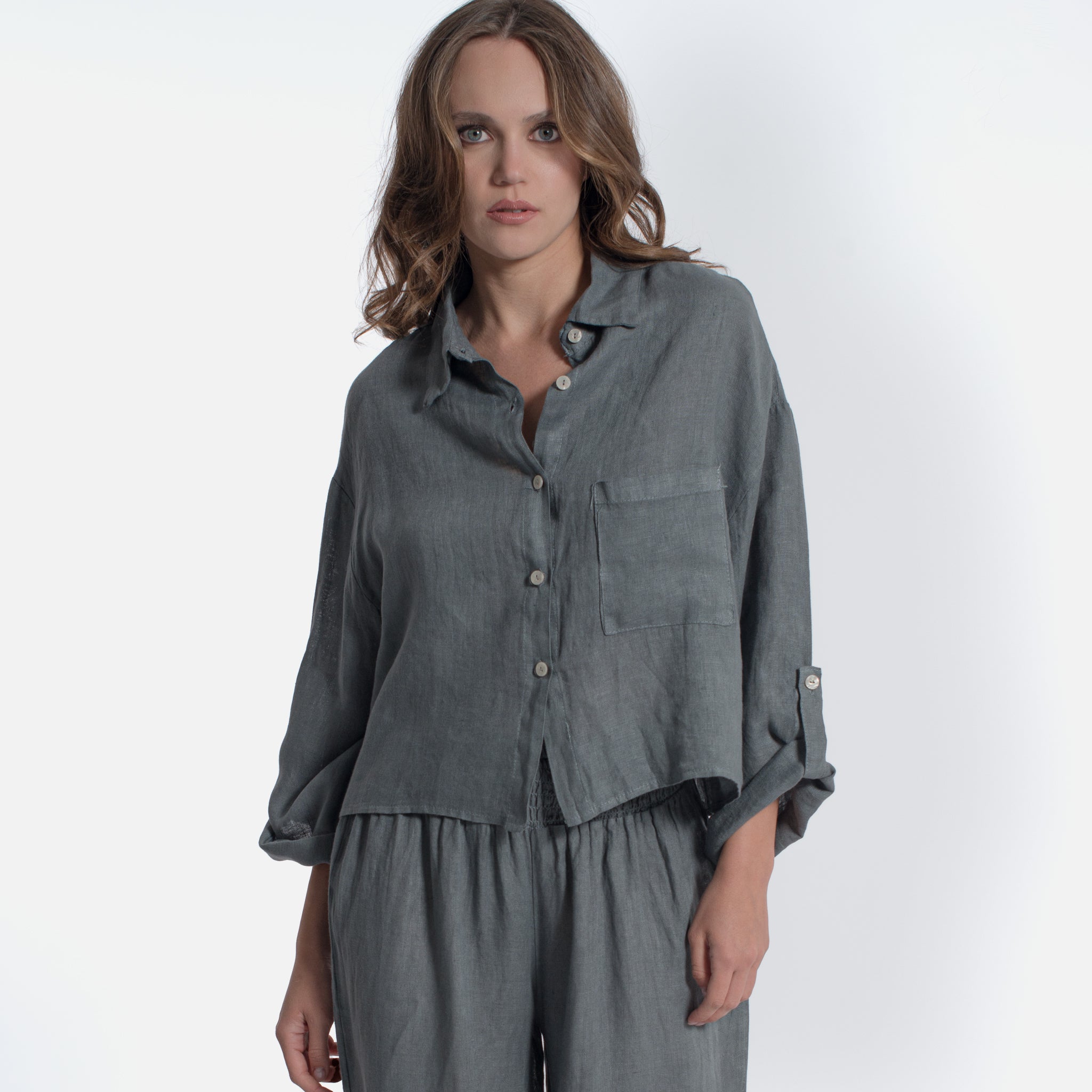 ACANFORA CAMICIA CORTA LINO