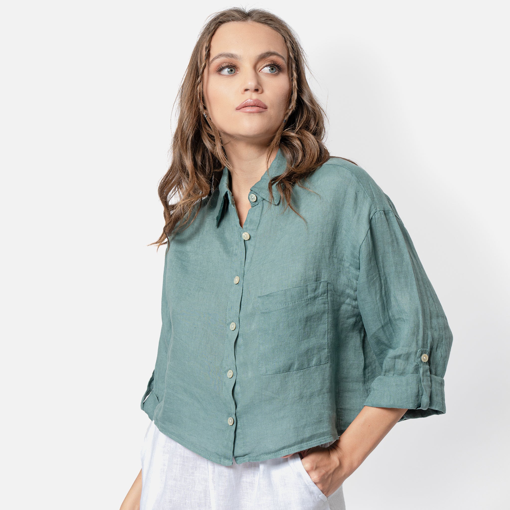 ACANFORA CAMICIA CORTA LINO