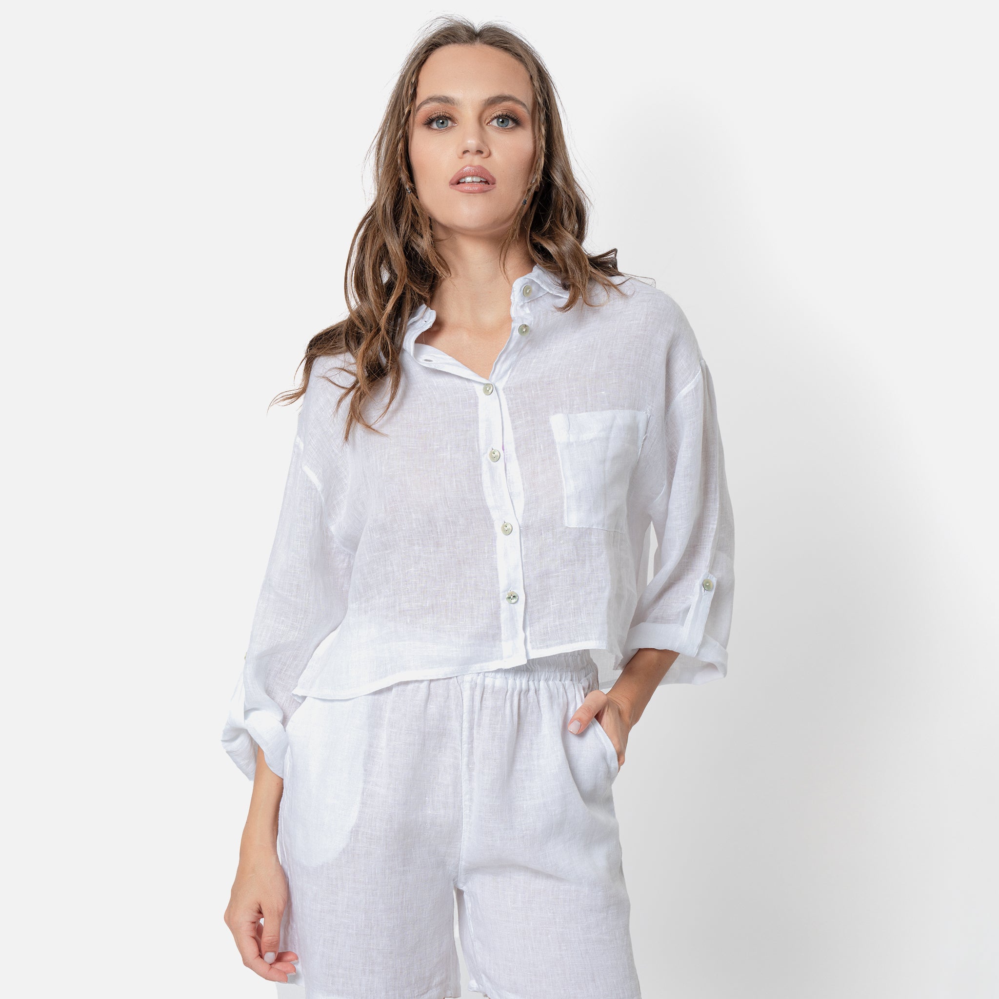 ACANFORA CAMICIA CORTA LINO