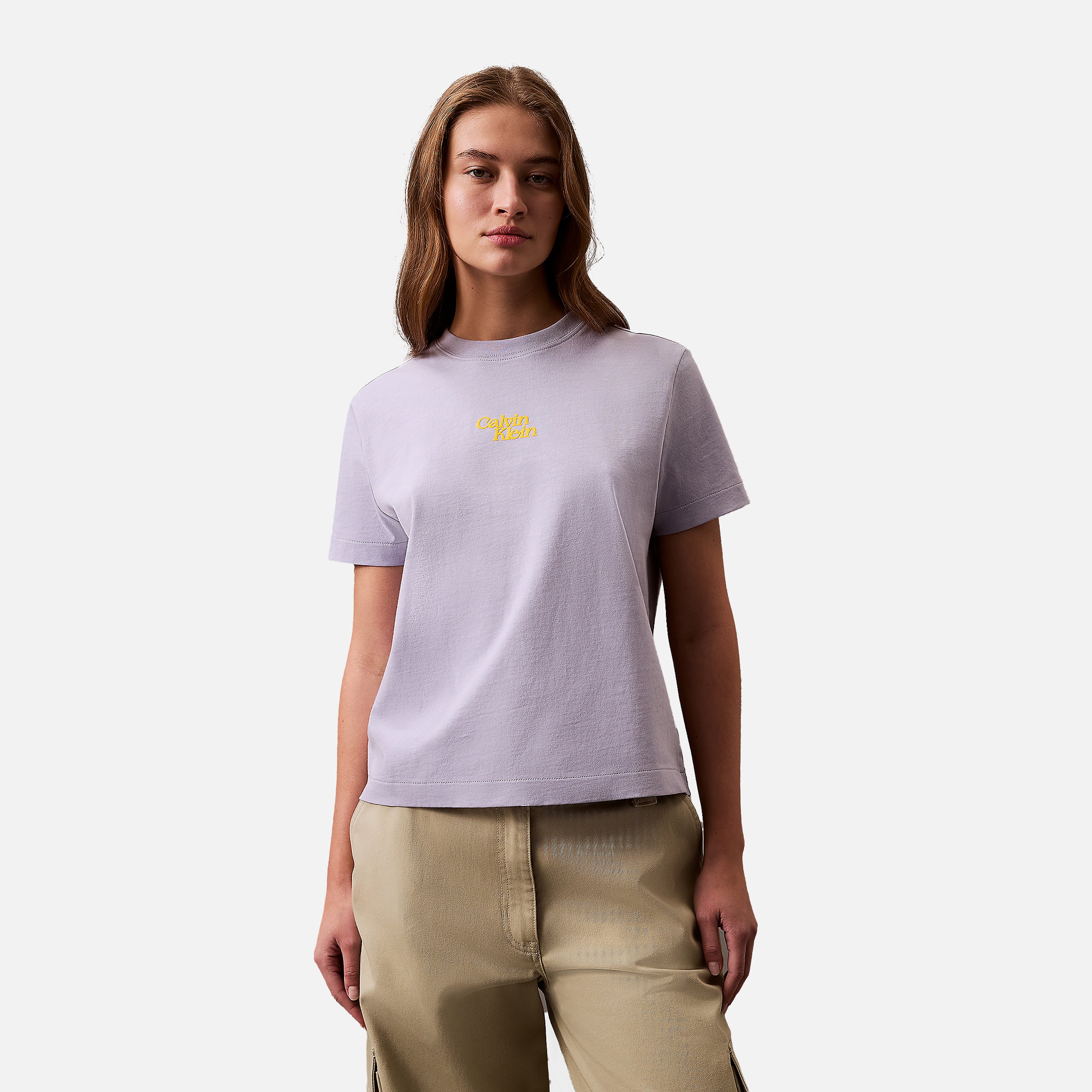 CALVIN JEANS T-SHIRT SS FLOCKED LOGO CN T