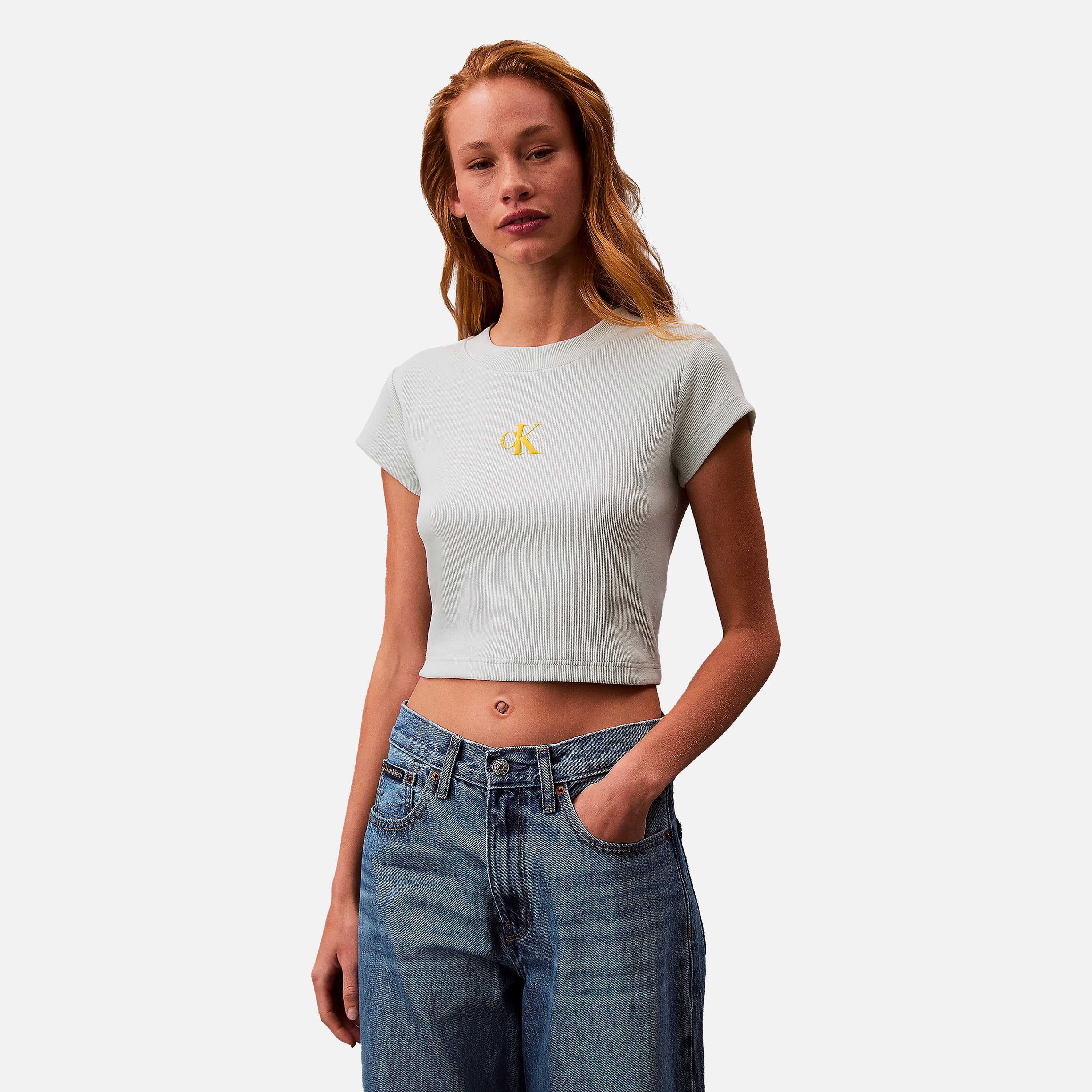CALVIN JEANS T-SHIRT A- MONOGRAM BABY TEE