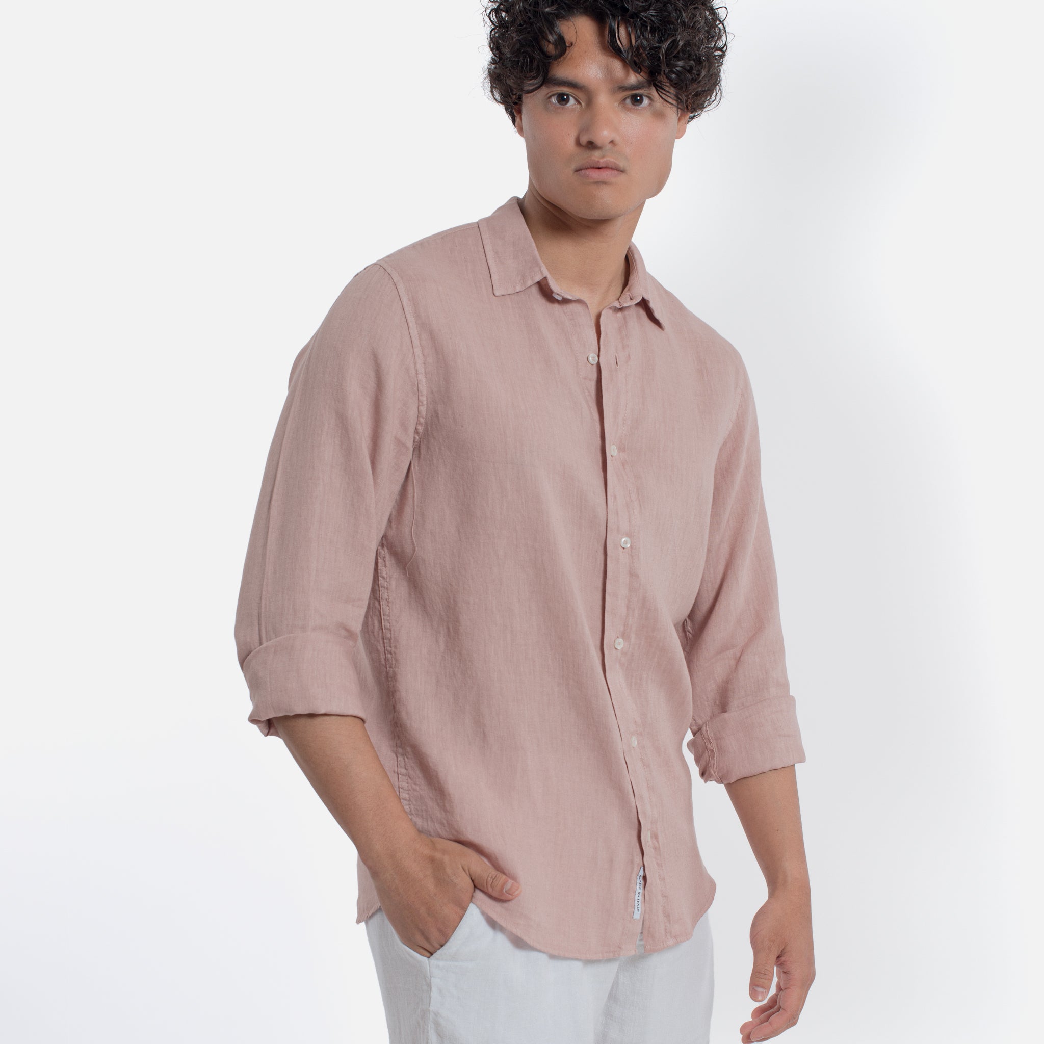 ACANFORA CAMICIA LINO COLLO ITALIA
