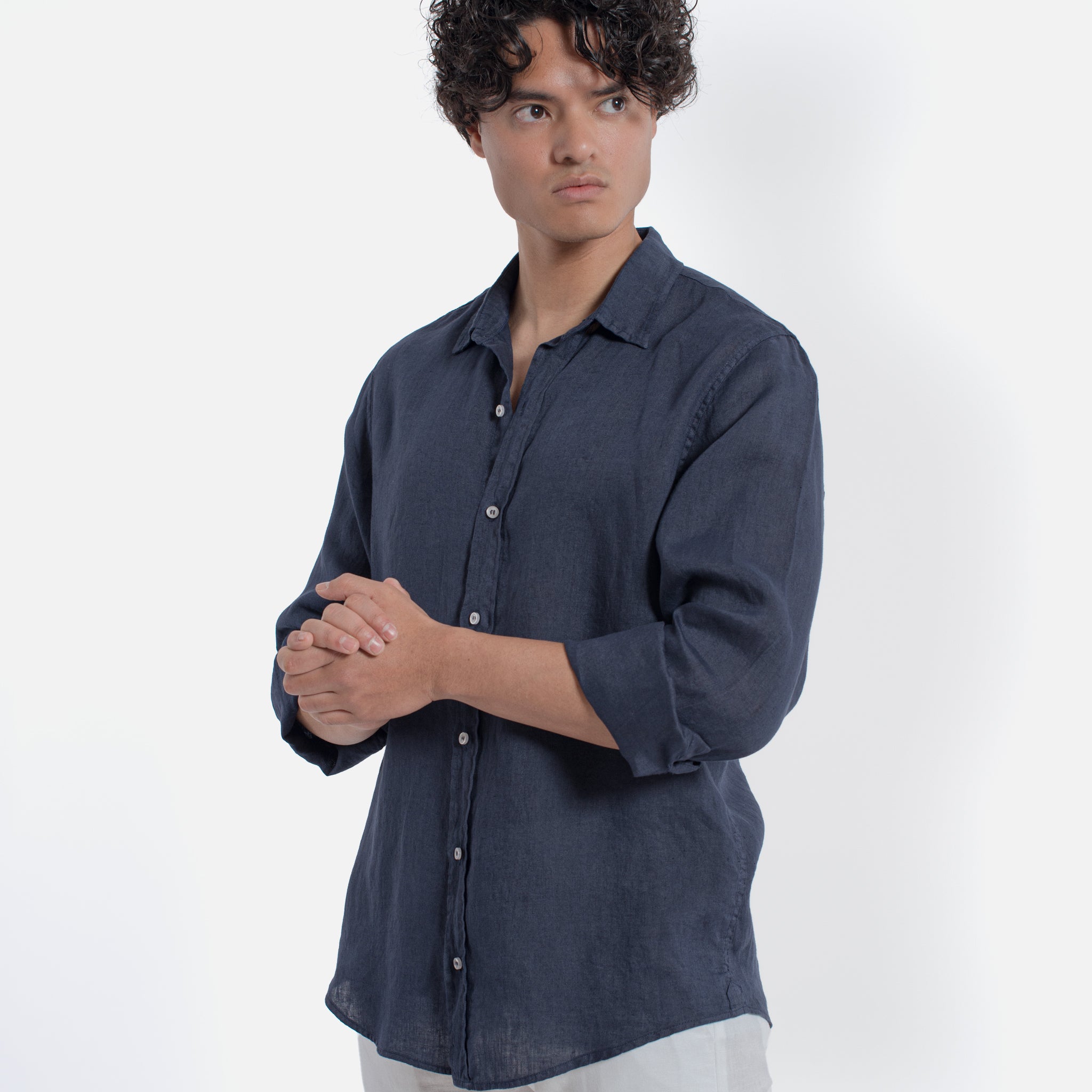 ACANFORA CAMICIA LINO COLLO ITALIA