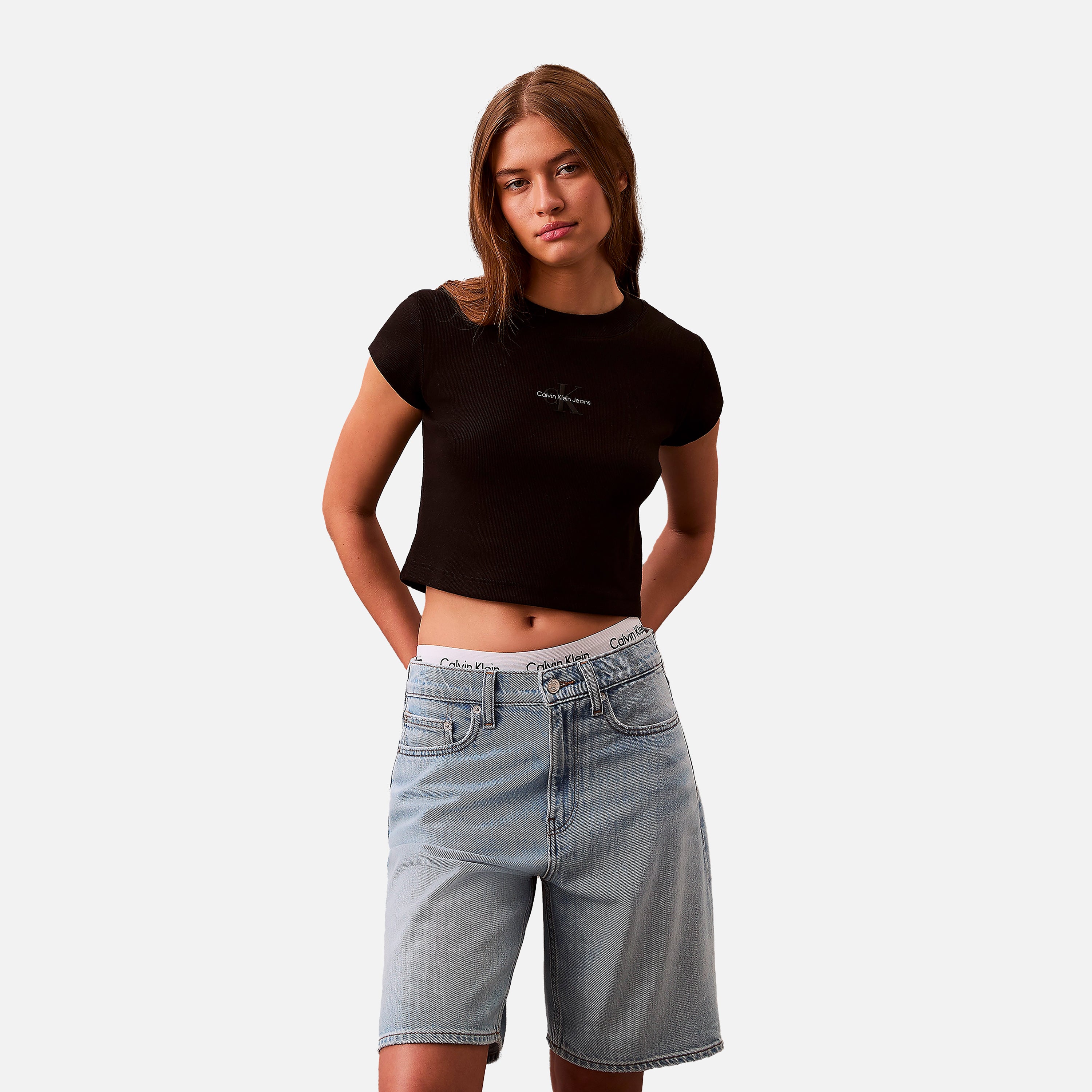 CALVIN JEANS T-SHIRT A- MONOGRAM BABY TEE