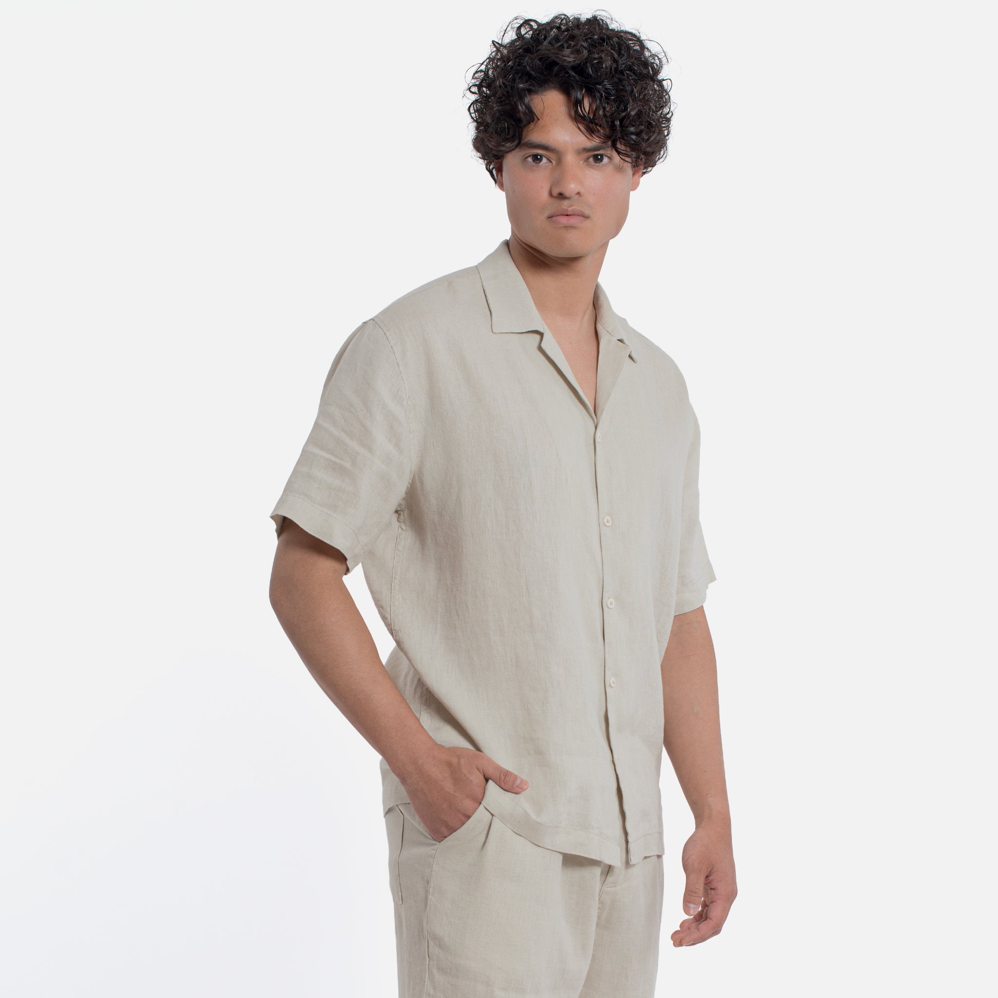 ACANFORA CAMICIA LINO COLLO ITALIA