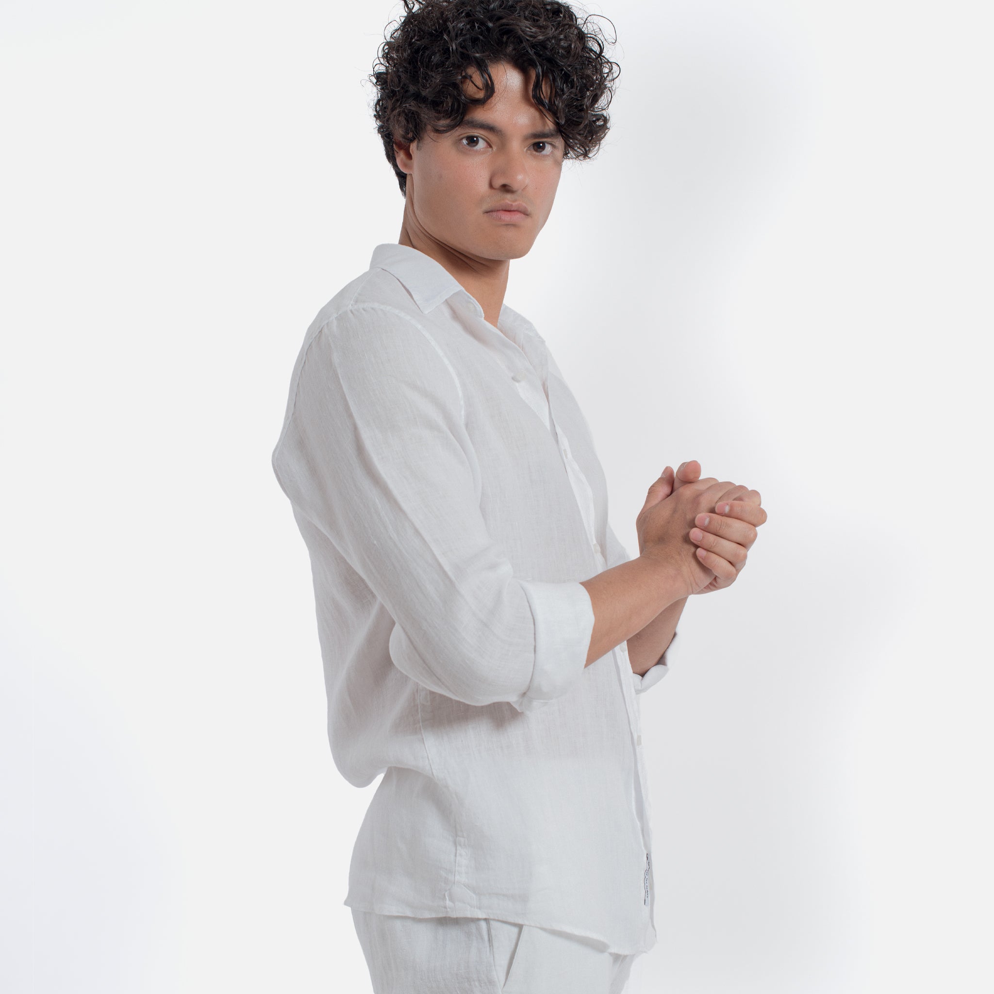 ACANFORA CAMICIA LINO COLLO ITALIA