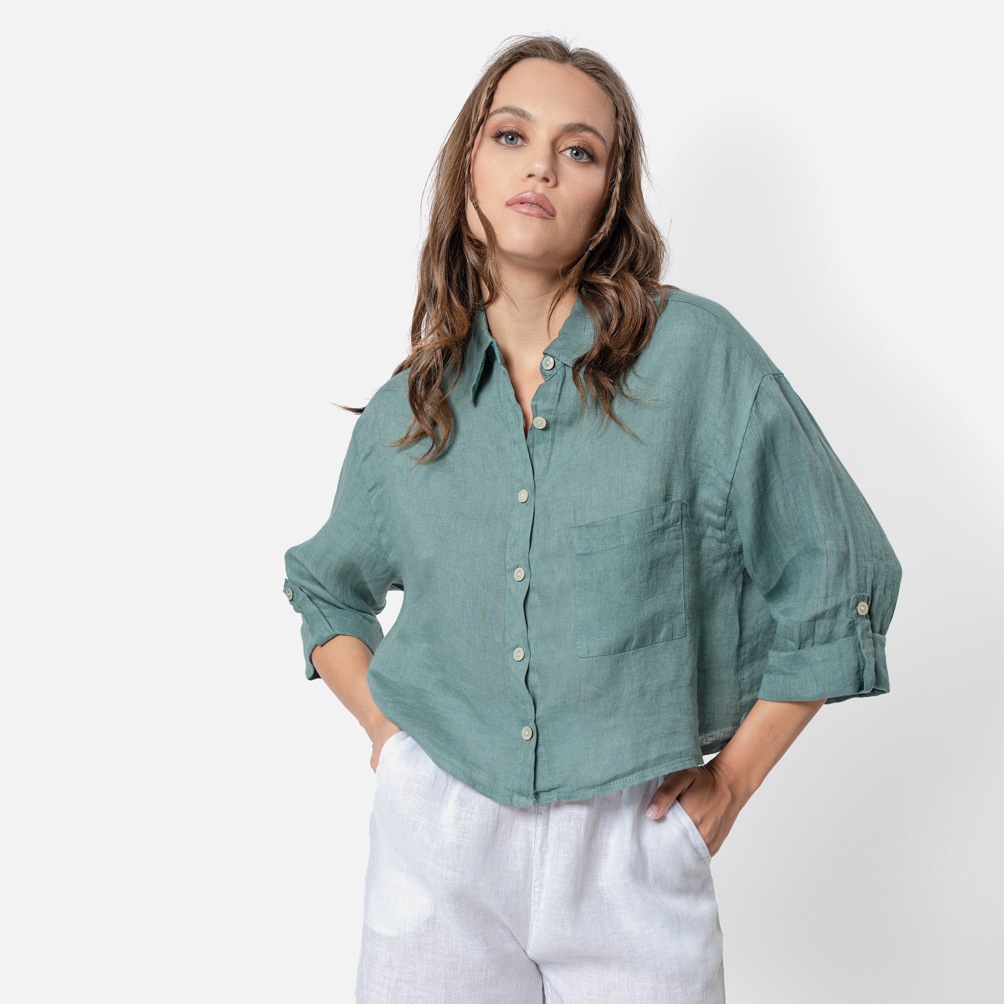 ACANFORA CAMICIA CORTA LINO