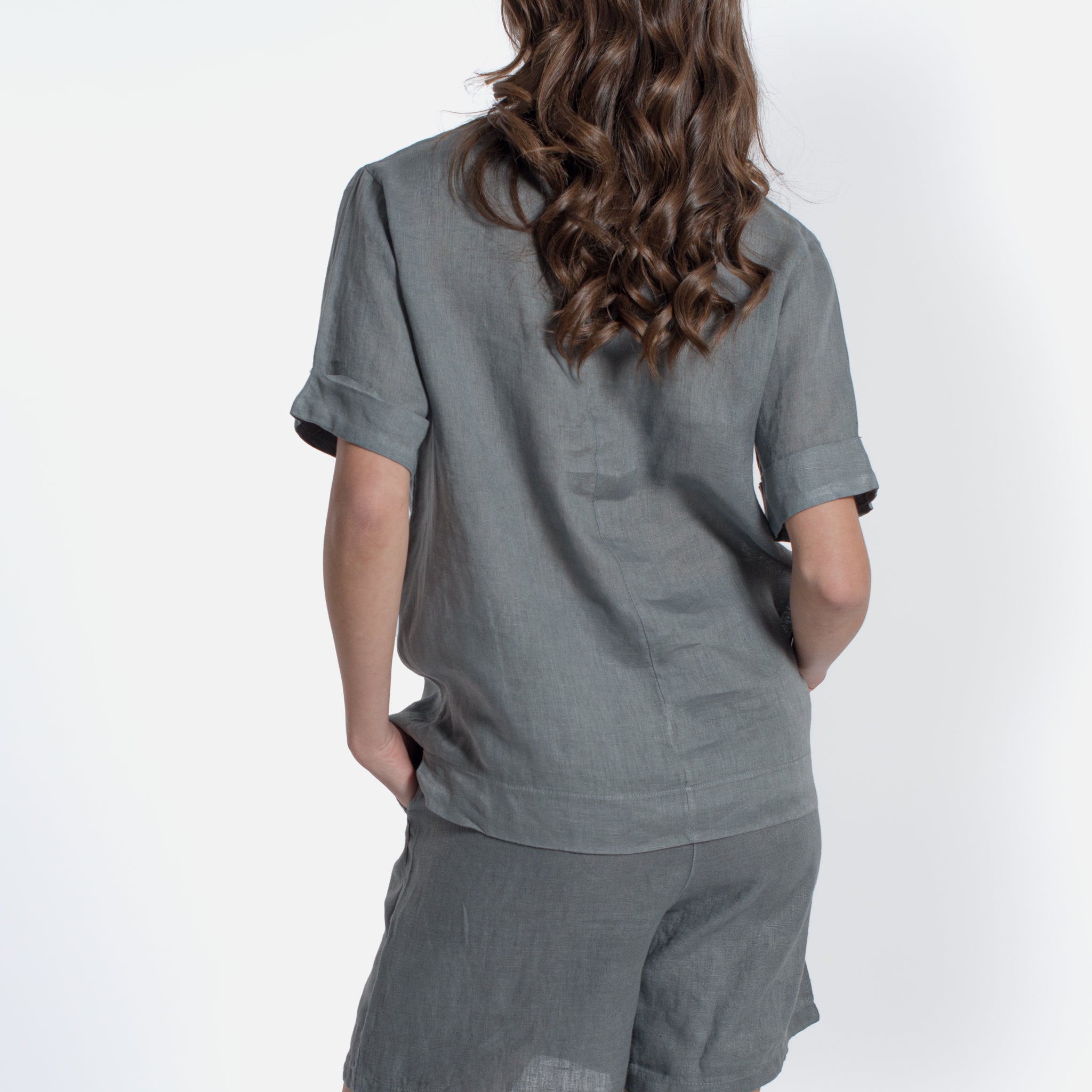 ACANFORA LINEN V-NECK TUNIC