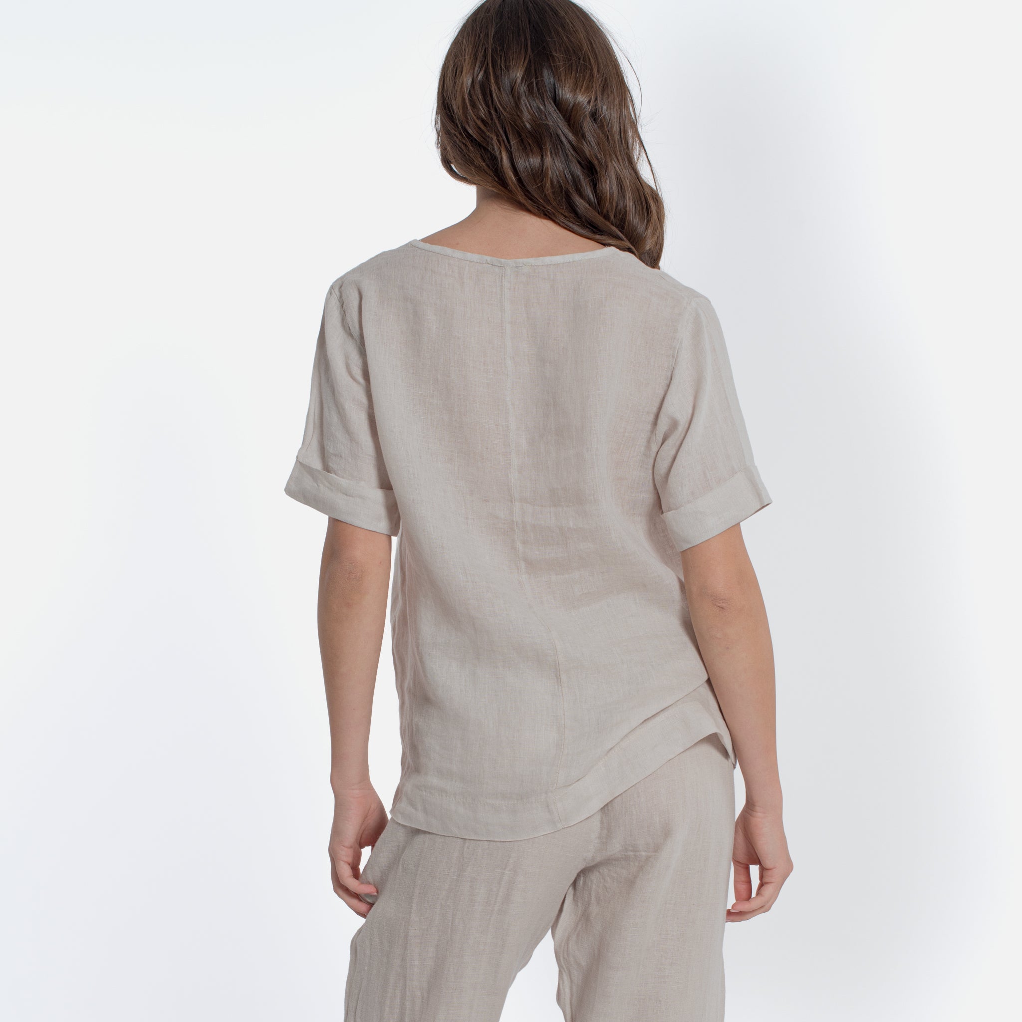 ACANFORA LINEN V-NECK TUNIC