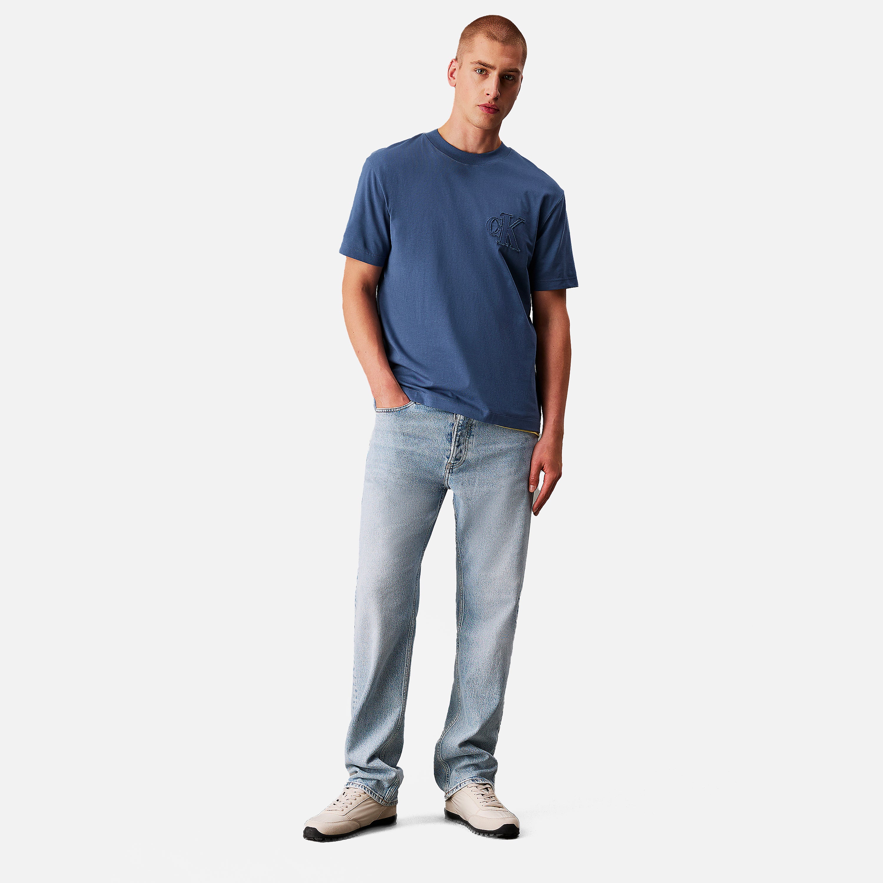 CALVIN JEANS T-SHIRT CK APPLIQUE TEE