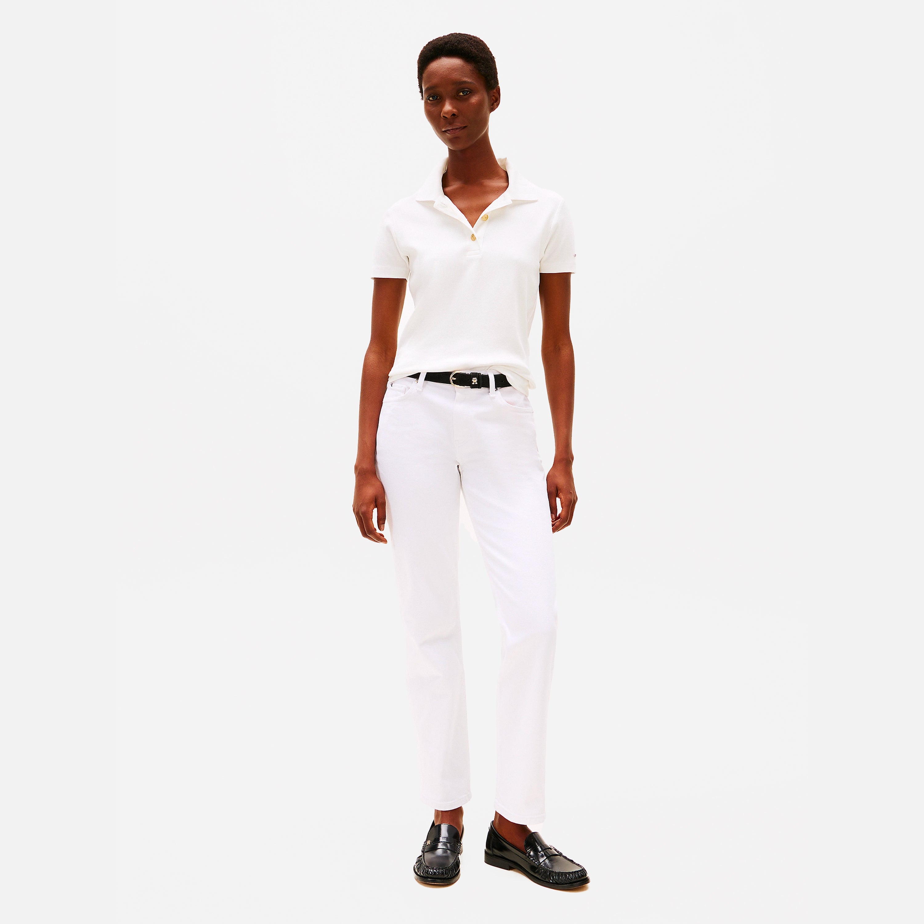 TOMMY HILFIGER POLO SLIM GOLD BUTTON POL
