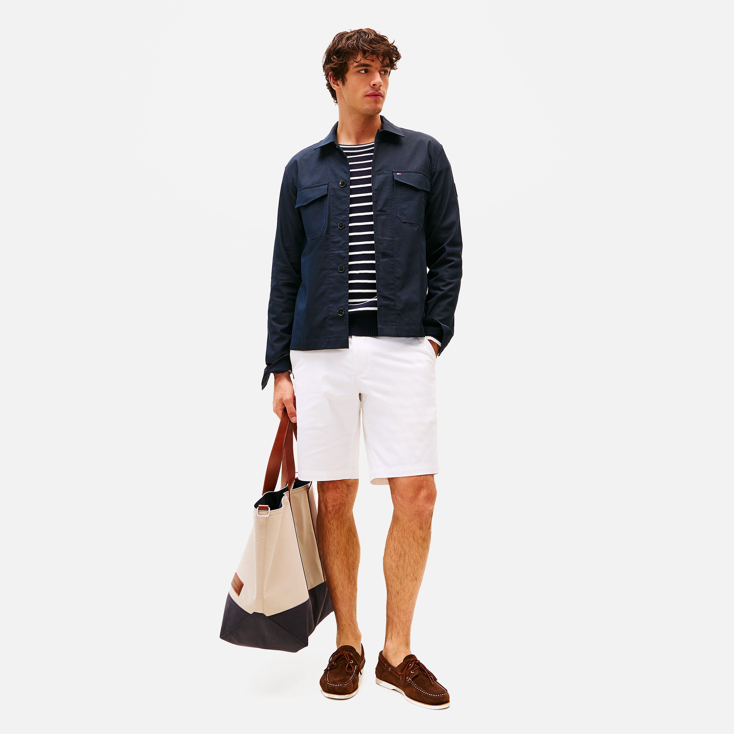 TOMMY HILFIGER JACKET COTTON NYLON SHIRT J