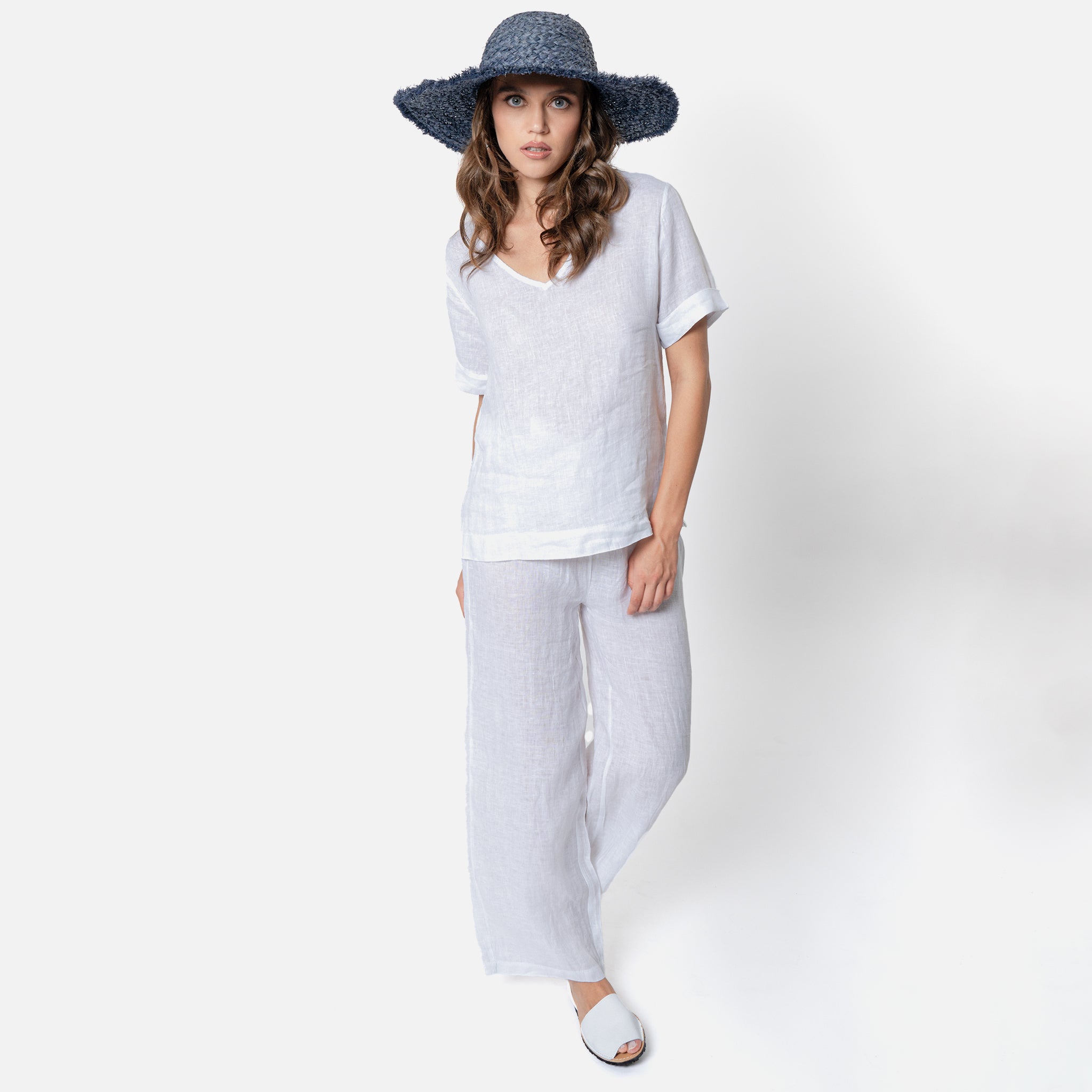 ACANFORA LINEN V-NECK TUNIC