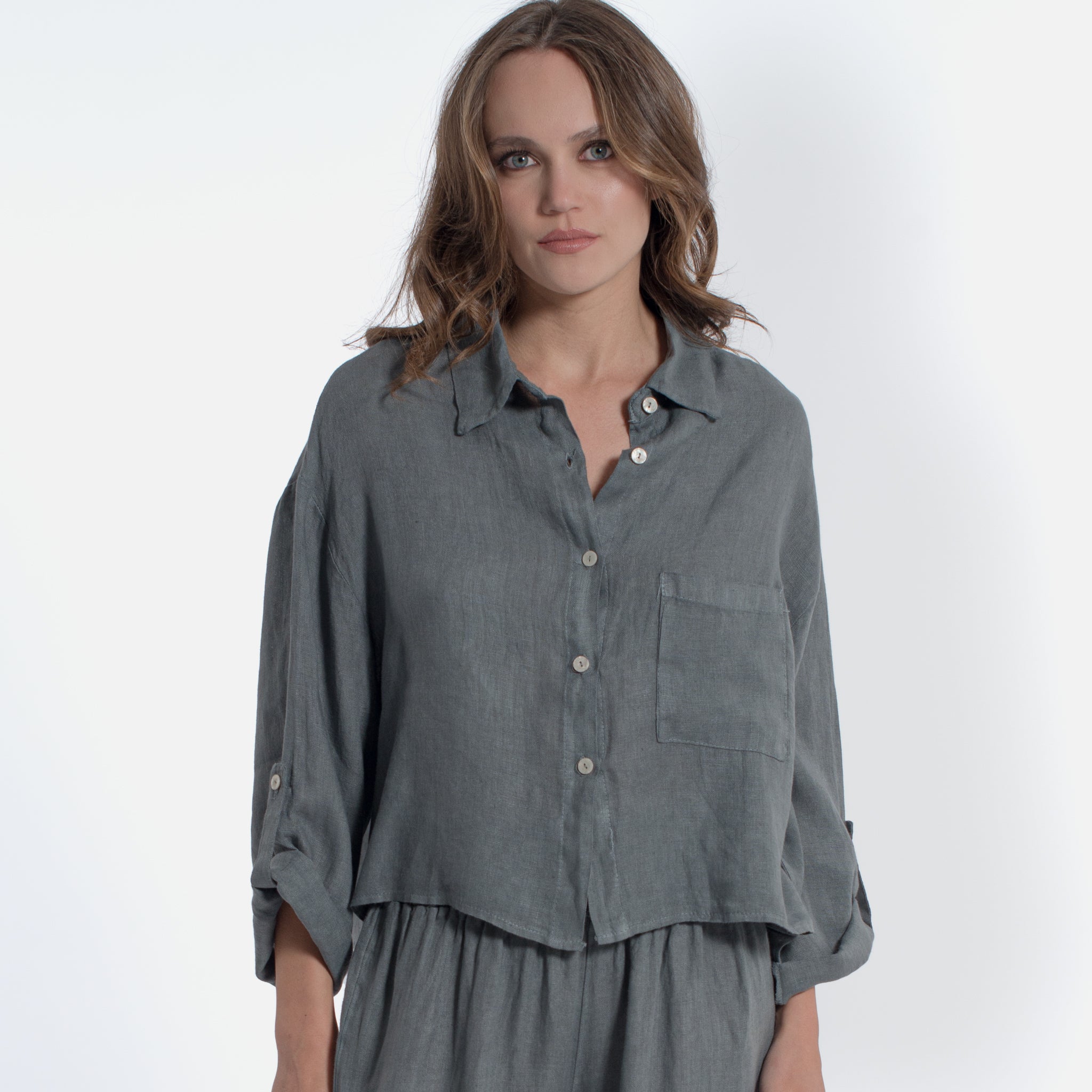 ACANFORA CAMICIA CORTA LINO