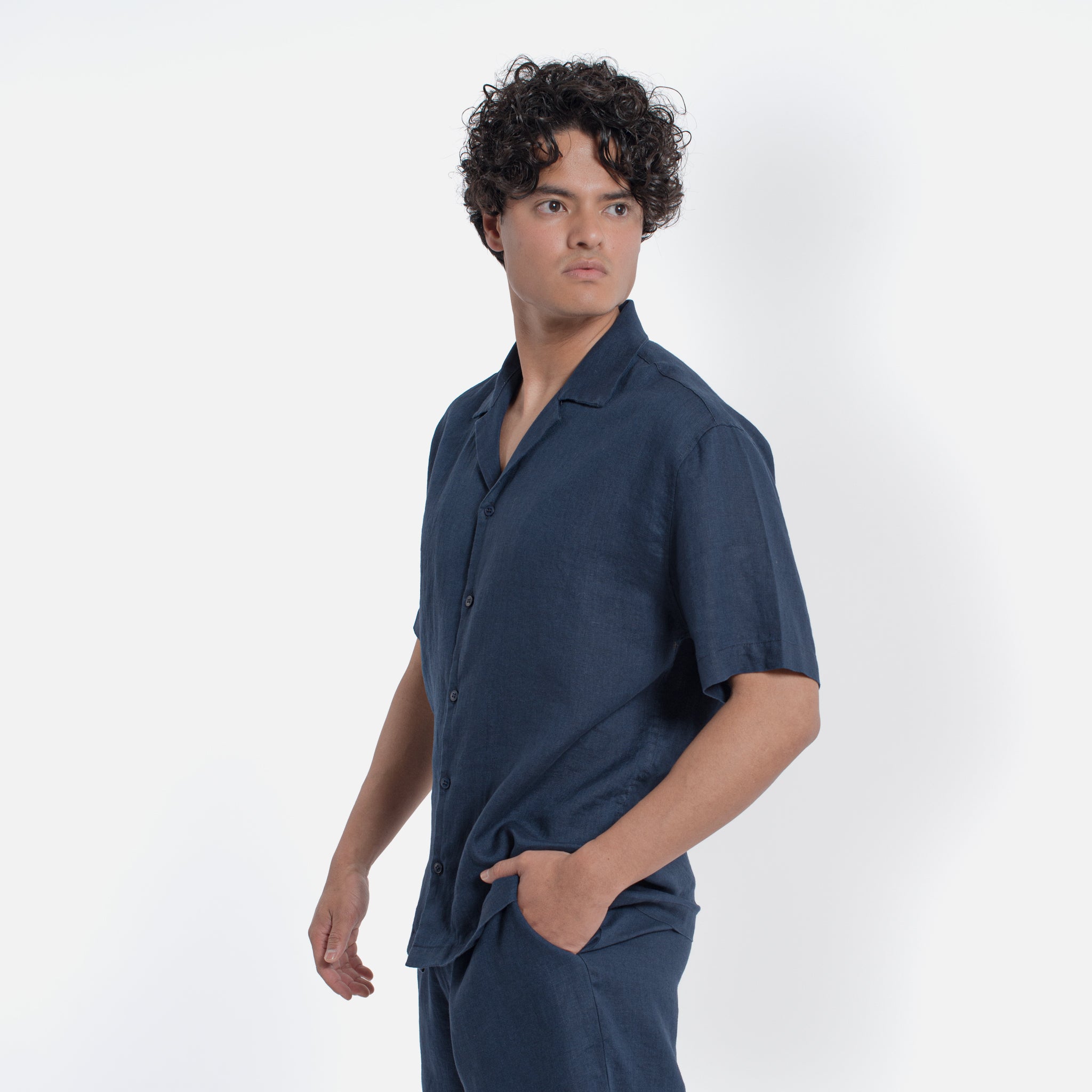 ACANFORA CAMICIA LINO COLLO ITALIA