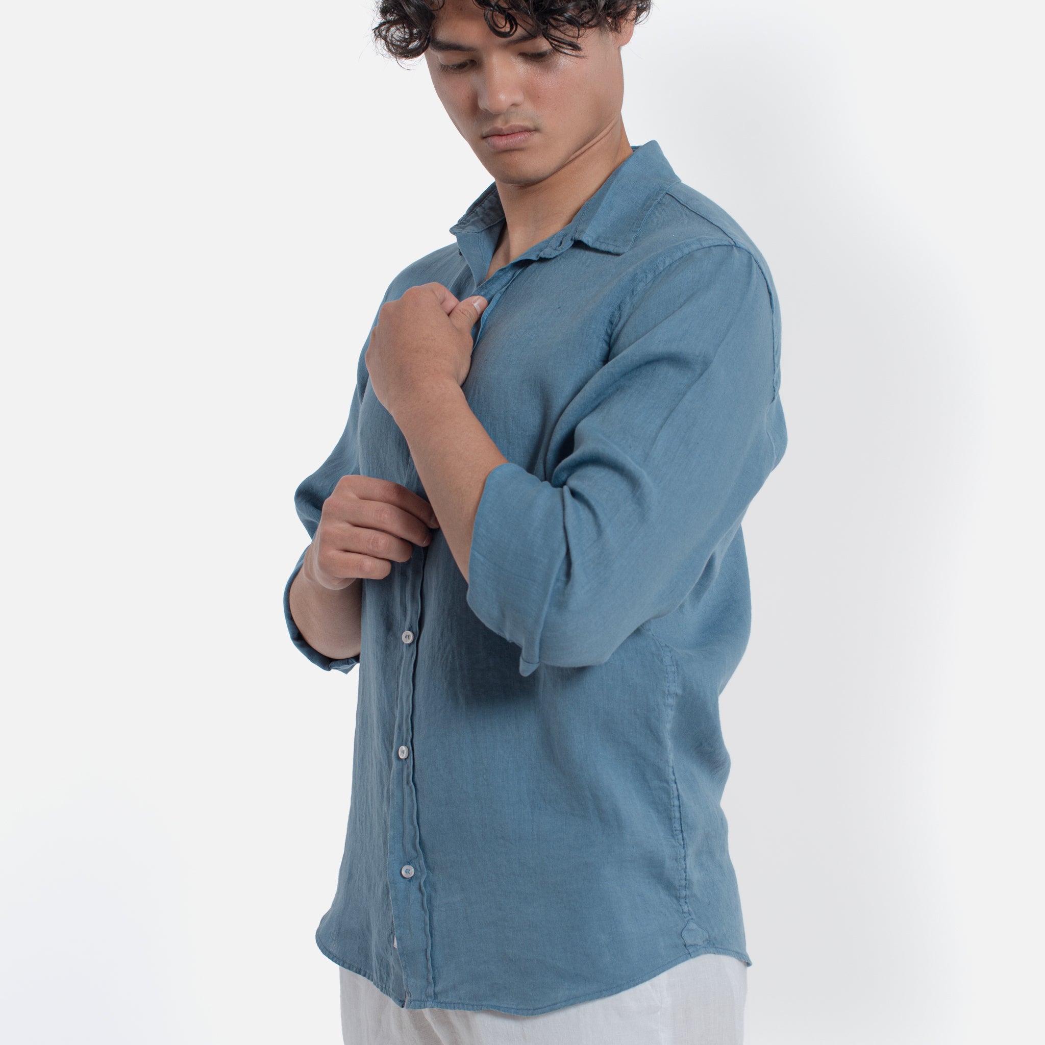 ACANFORA CAMICIA LINO COLLO ITALIA