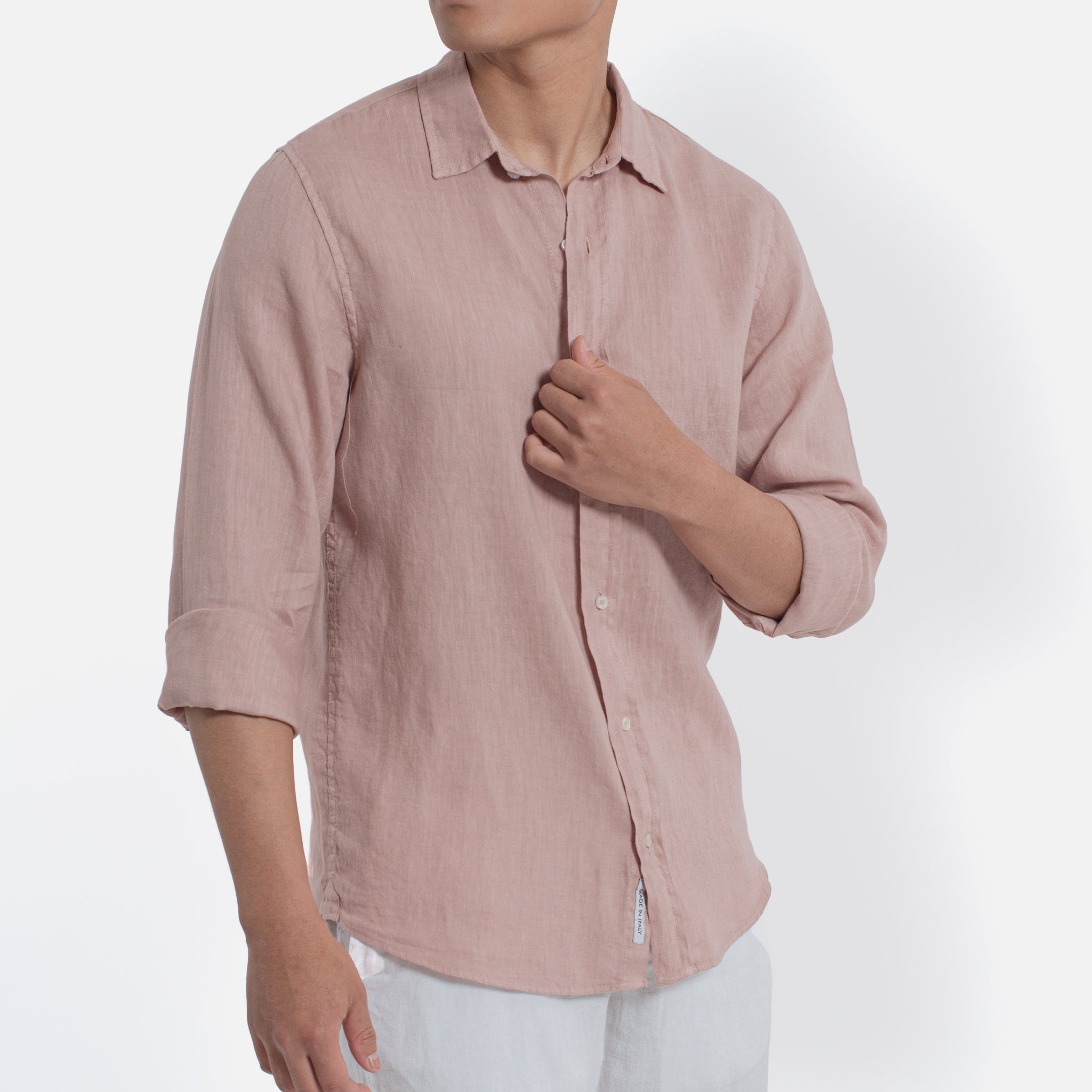 ACANFORA CAMICIA LINO COLLO ITALIA
