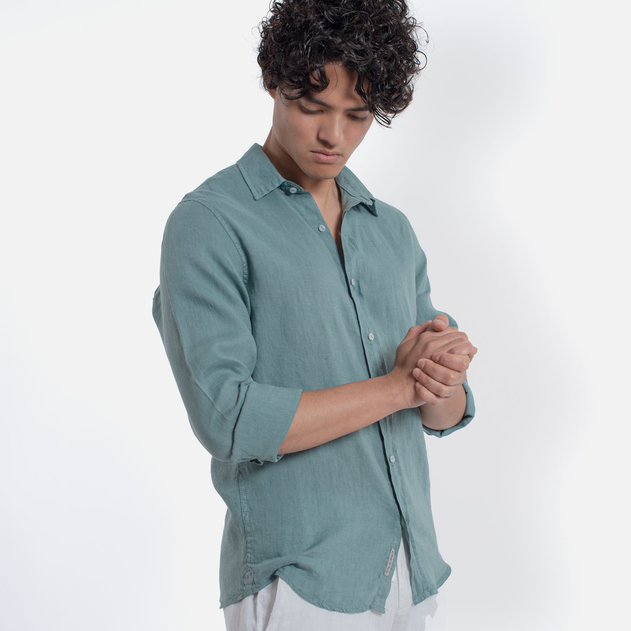 ACANFORA CAMICIA LINO COLLO ITALIA