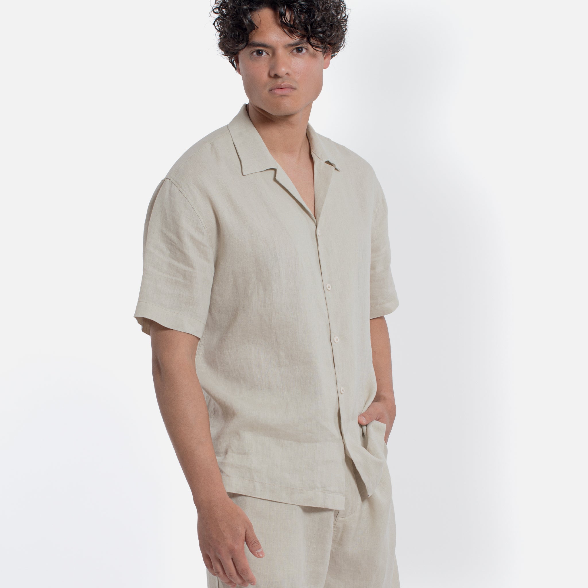 ACANFORA CAMICIA LINO COLLO ITALIA