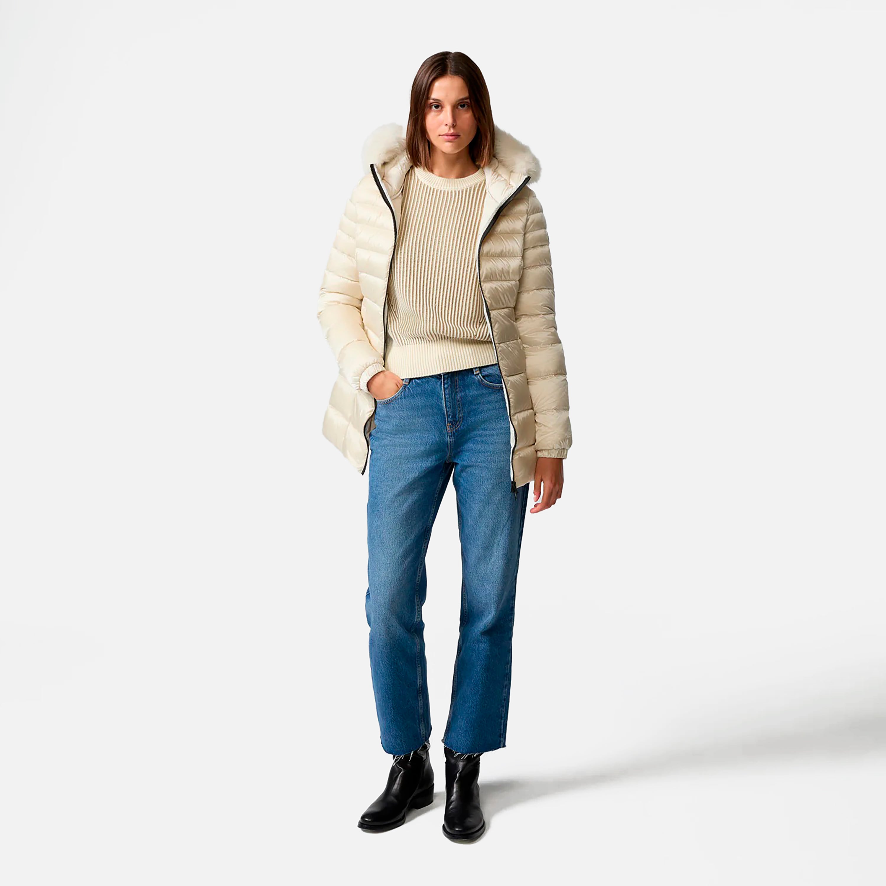 REFRIGIWEAR GIUBBINO LONG MEAD FUR JACKET
