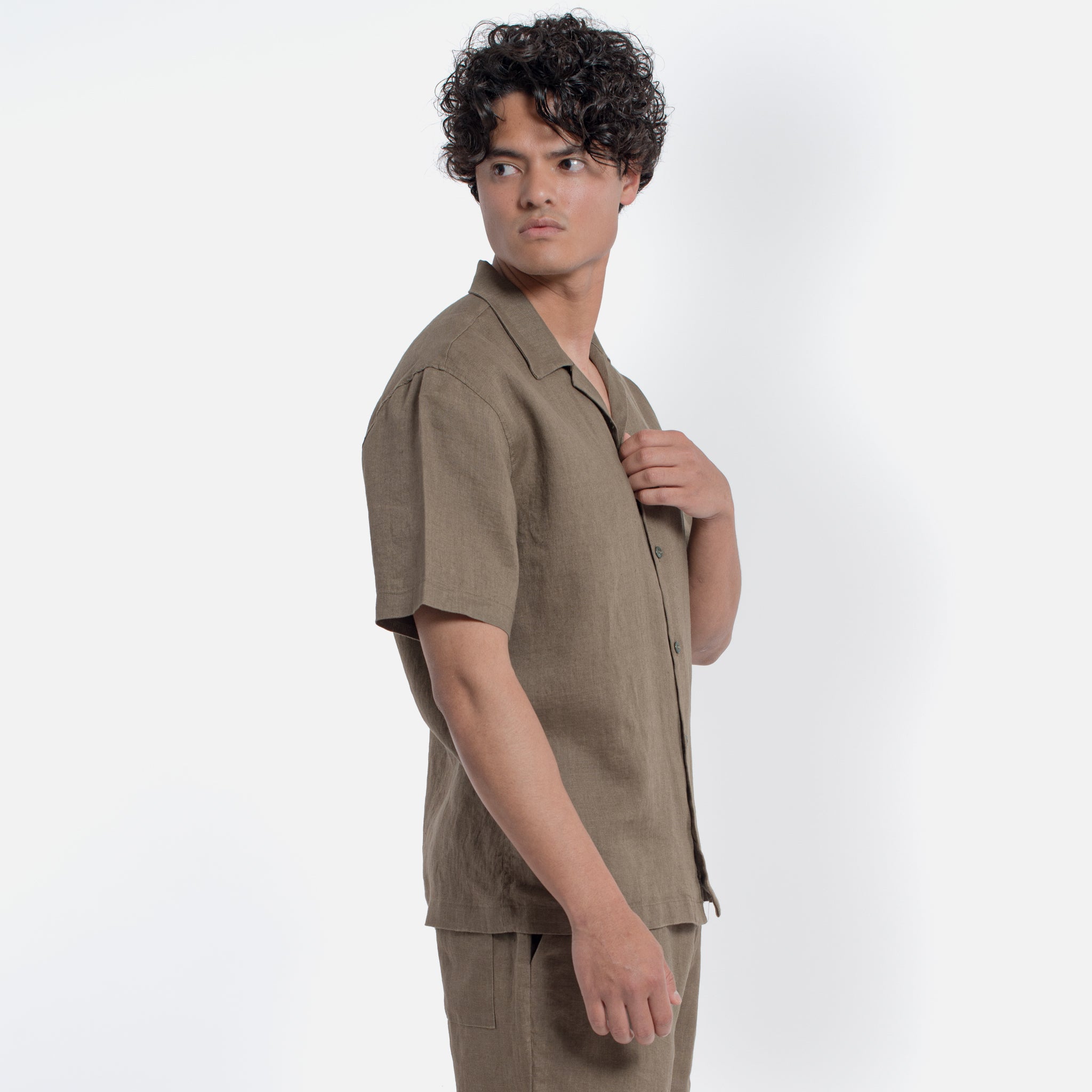 ACANFORA CAMICIA LINO COLLO ITALIA