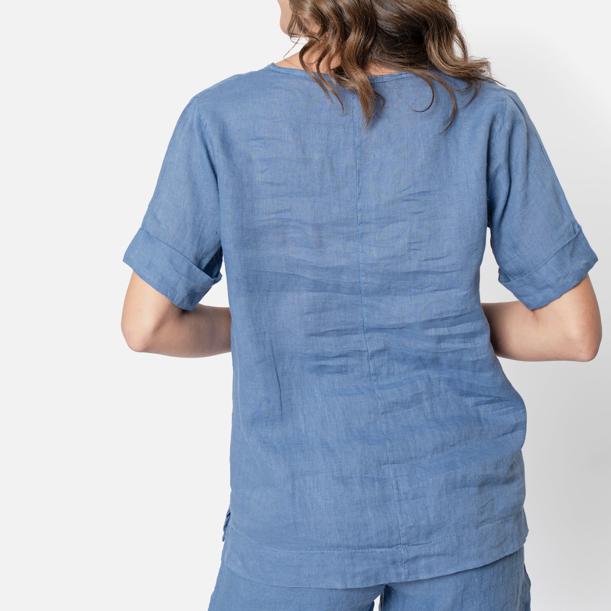 ACANFORA LINEN V-NECK TUNIC