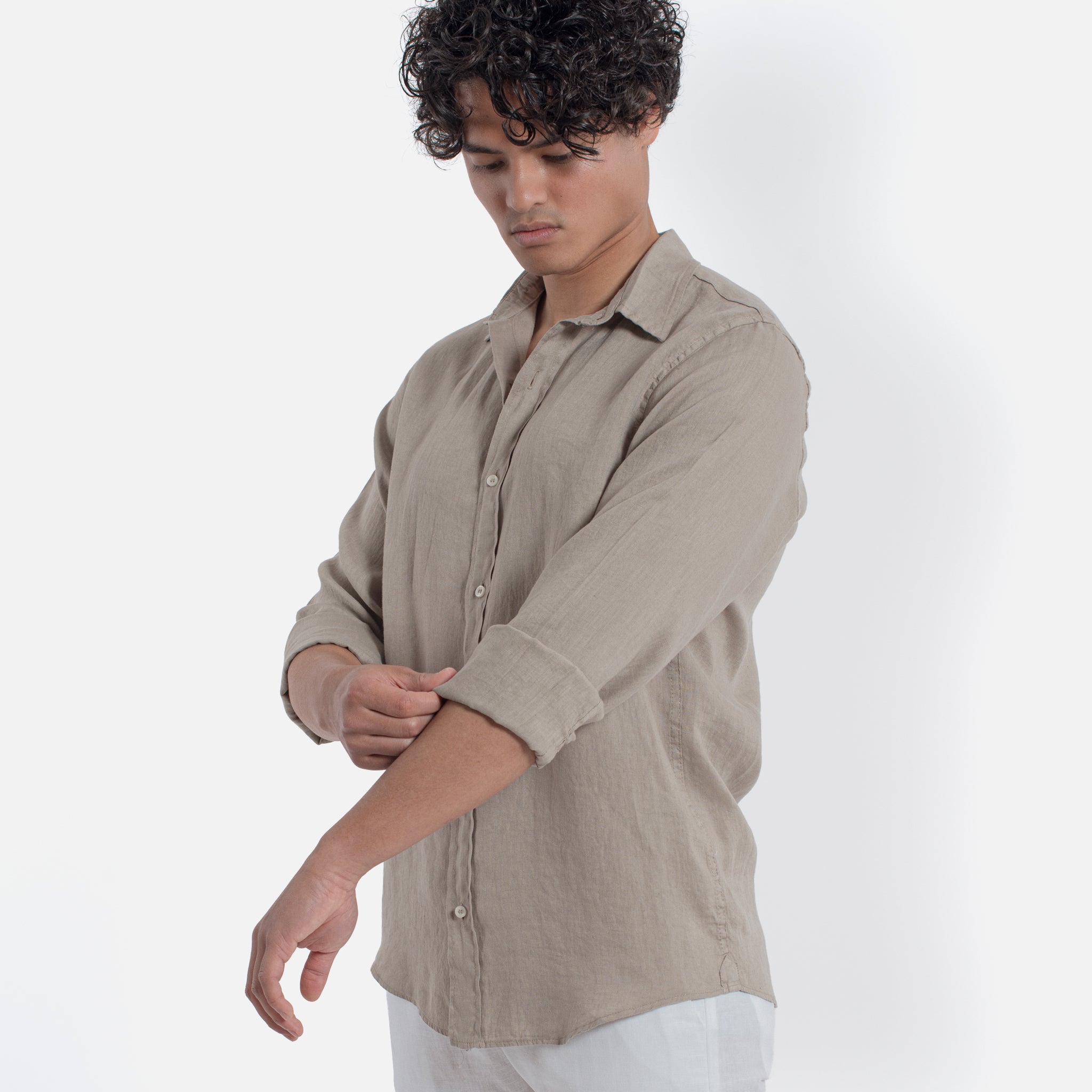 ACANFORA CAMICIA LINO COLLO ITALIA