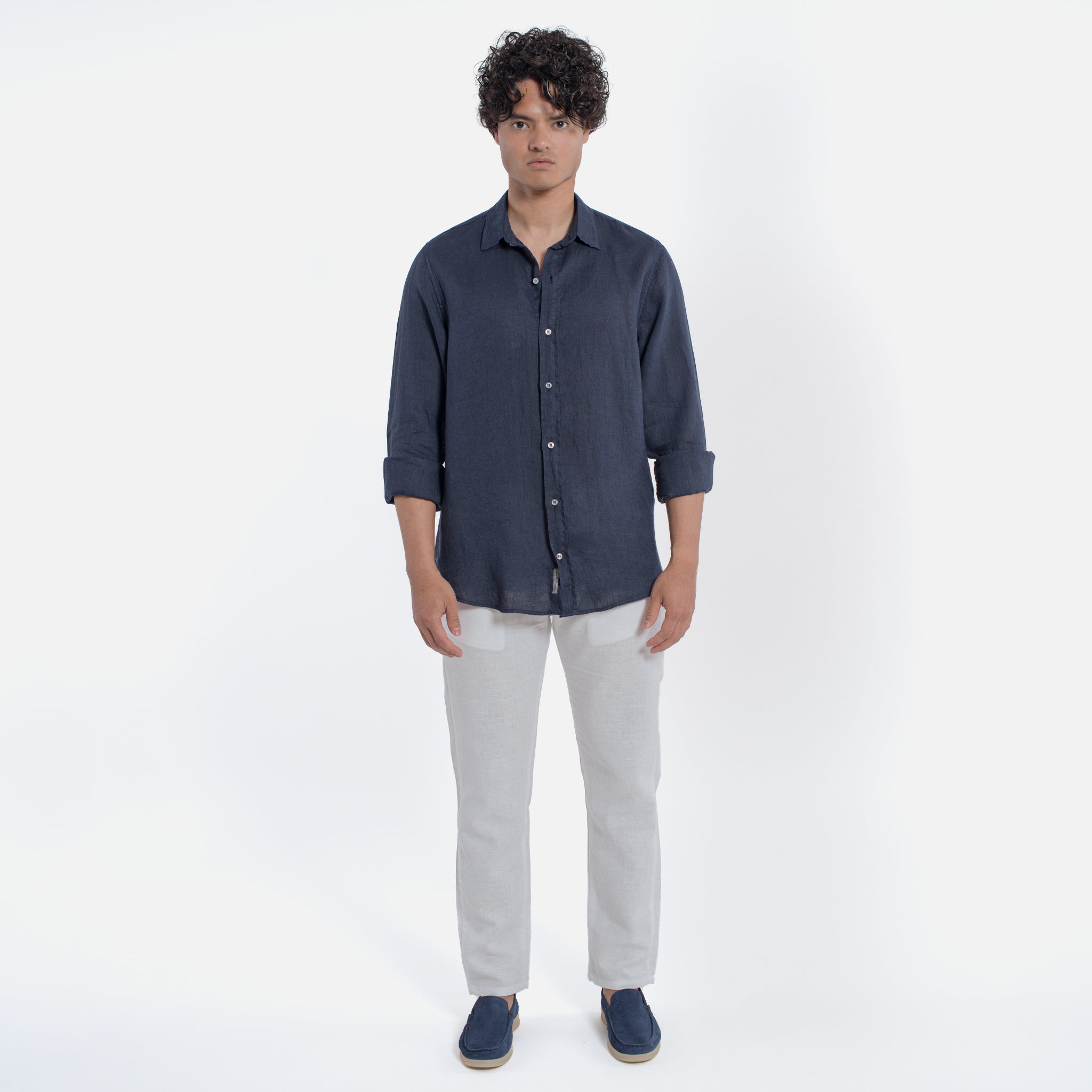 ACANFORA CAMICIA LINO COLLO ITALIA