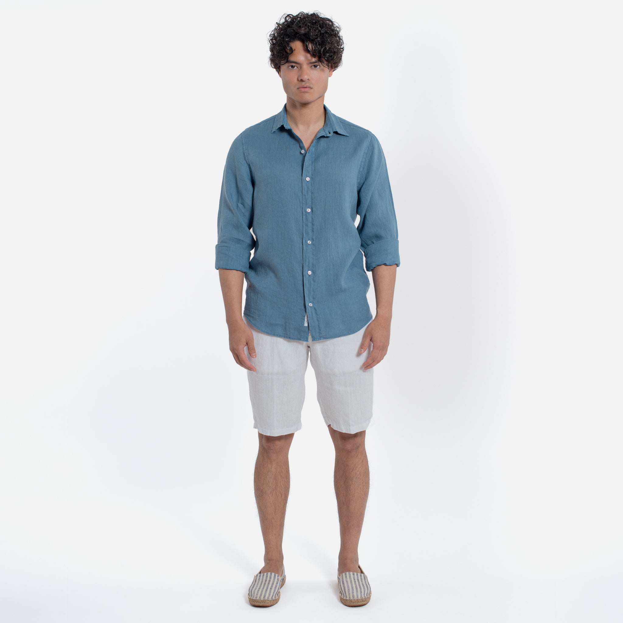 ACANFORA CAMICIA LINO COLLO ITALIA
