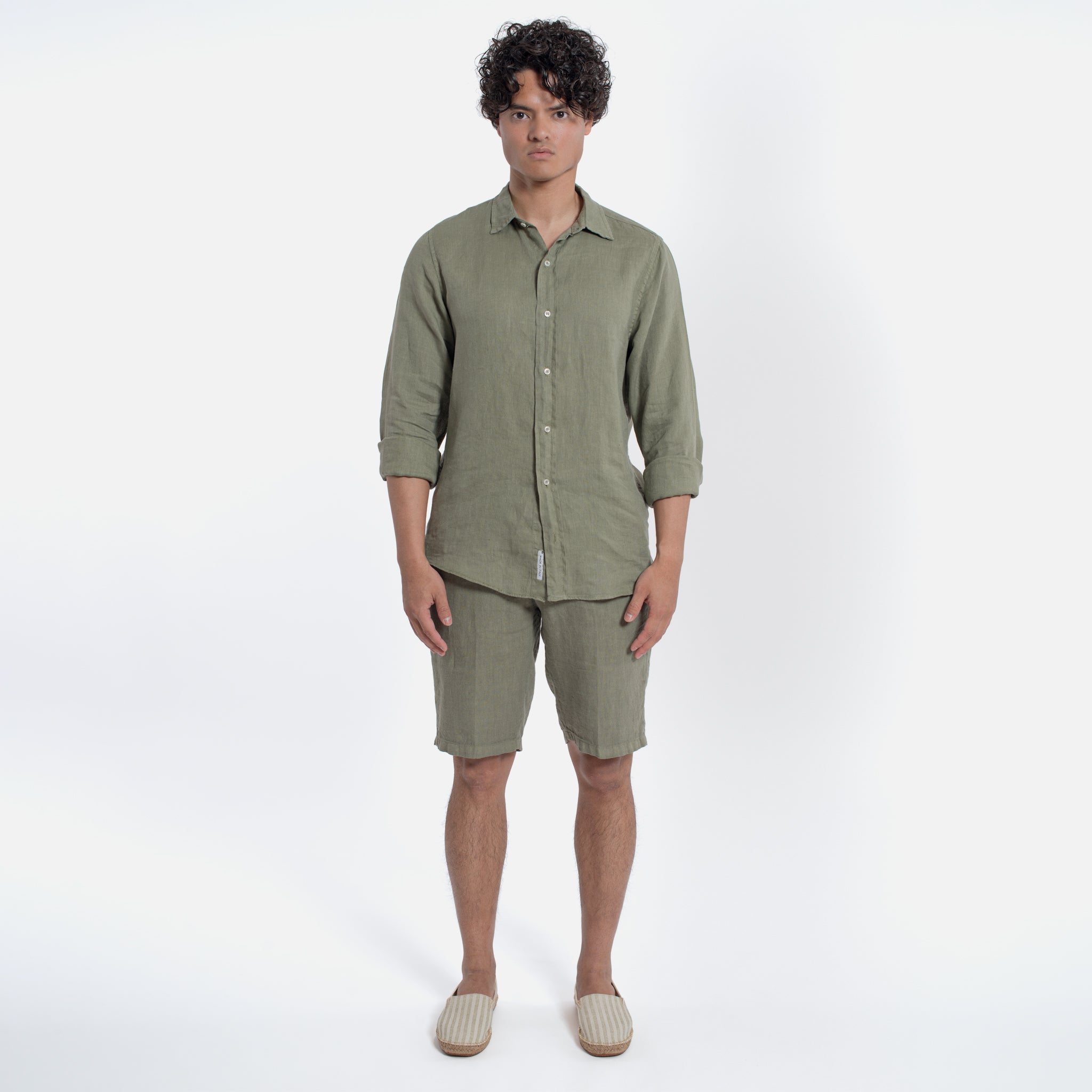 ACANFORA CAMICIA LINO COLLO ITALIA