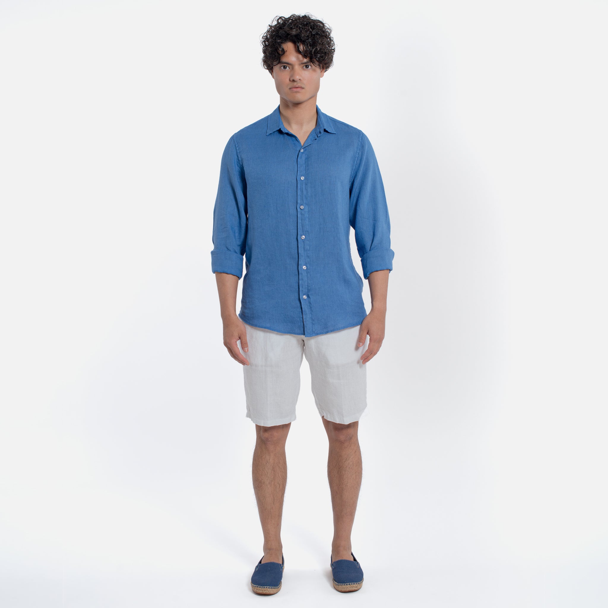ACANFORA CAMICIA LINO COLLO ITALIA