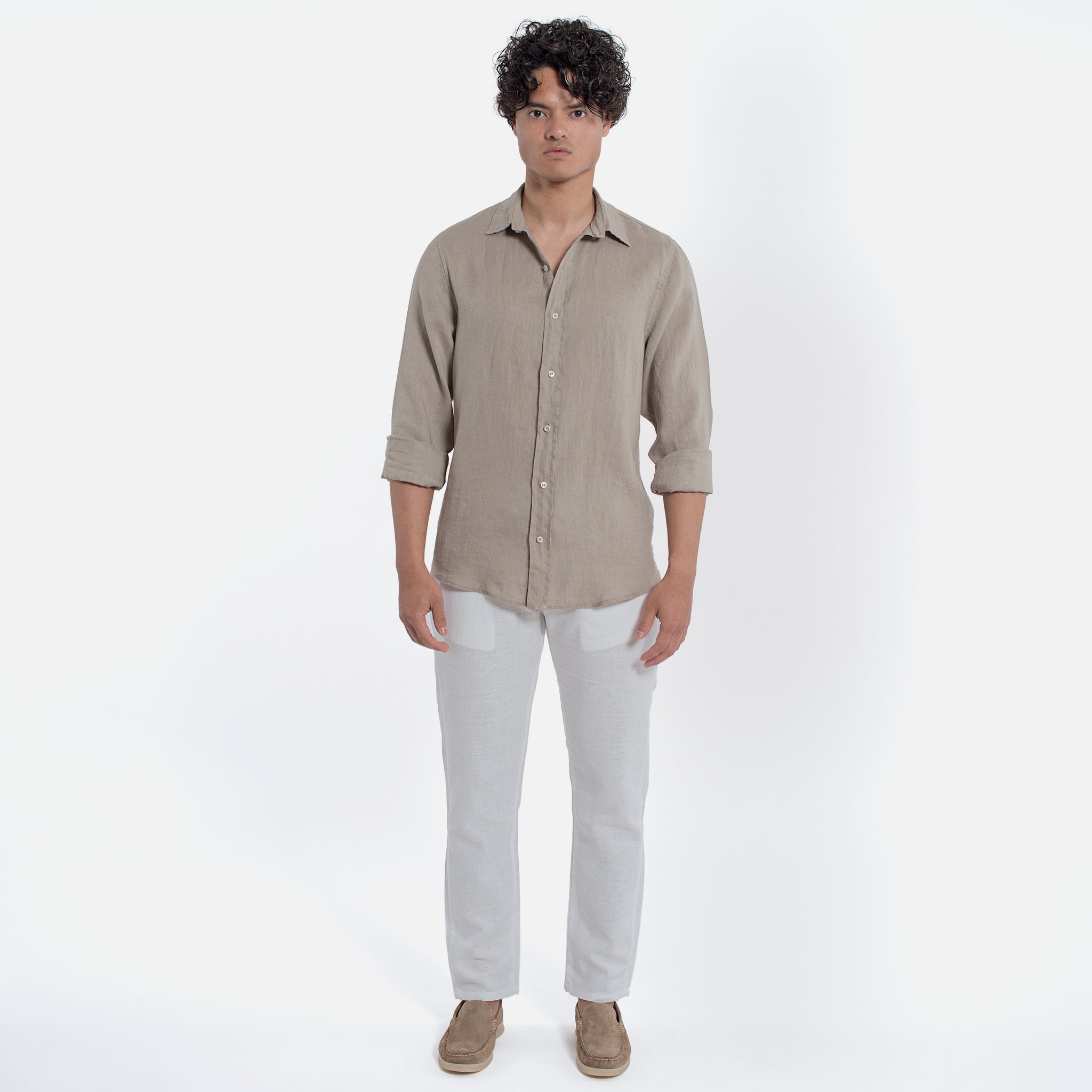 ACANFORA CAMICIA LINO COLLO ITALIA