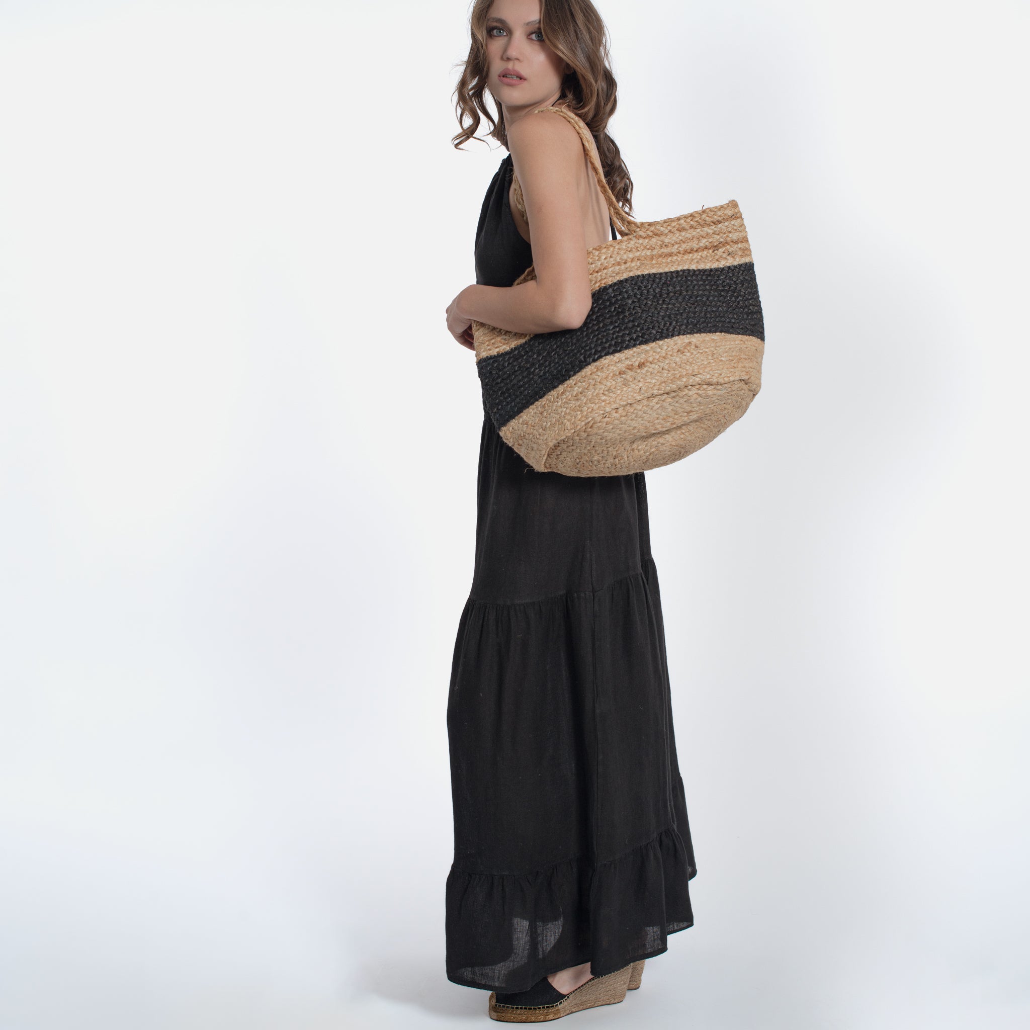 ACANFORA LINEN SKIRT WITH RUFFLES