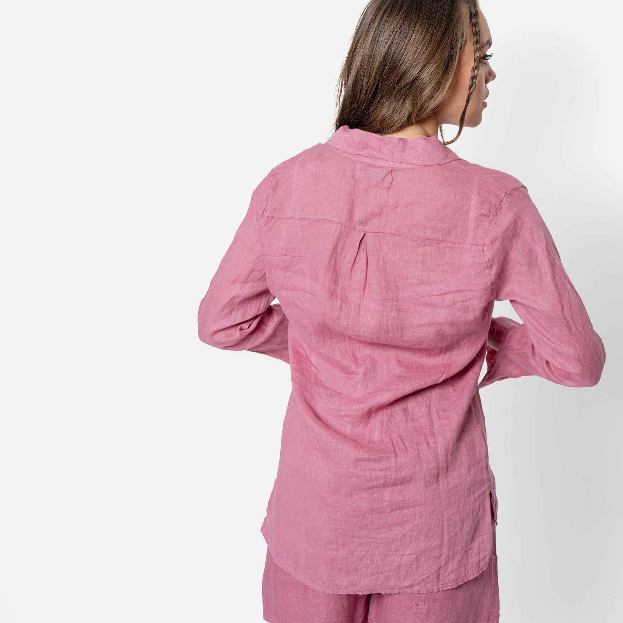 ACANFORA CAMICIA CON COLLO LINO