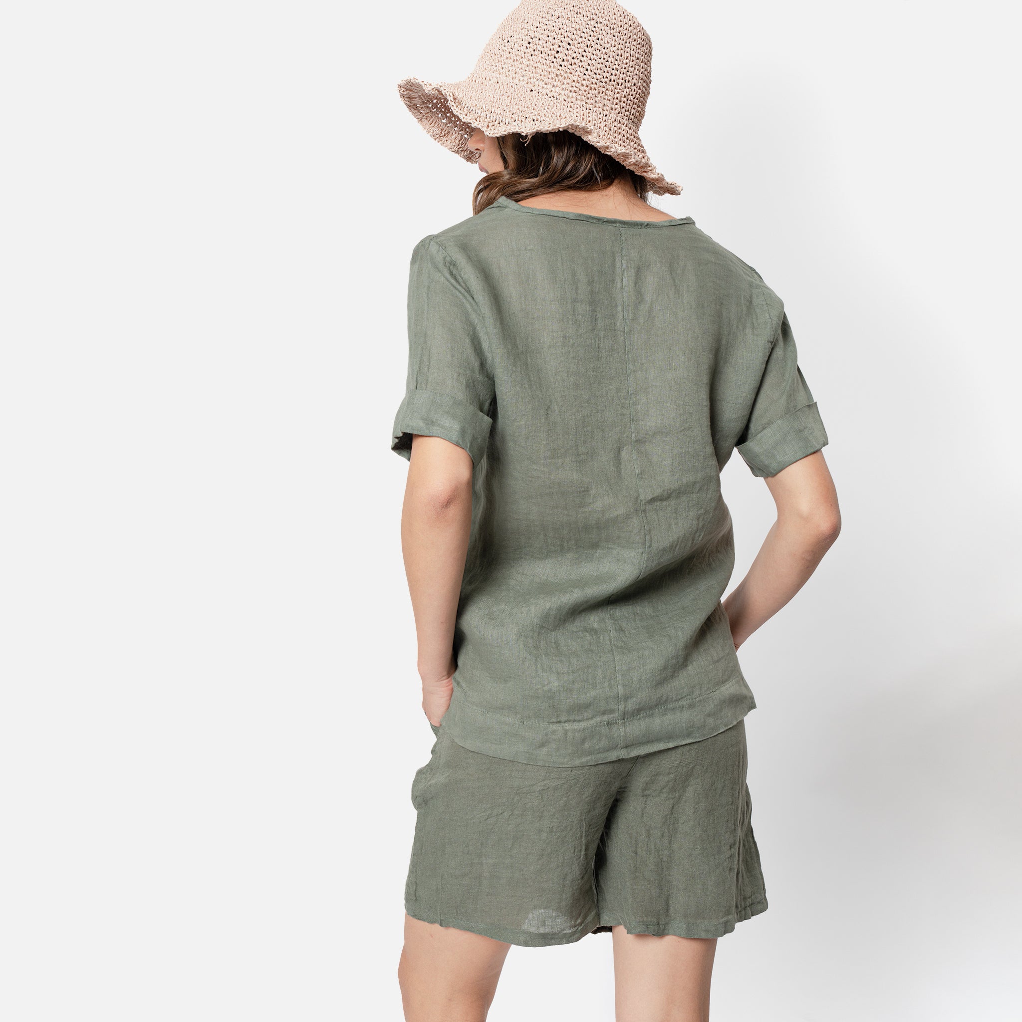ACANFORA LINEN V-NECK TUNIC