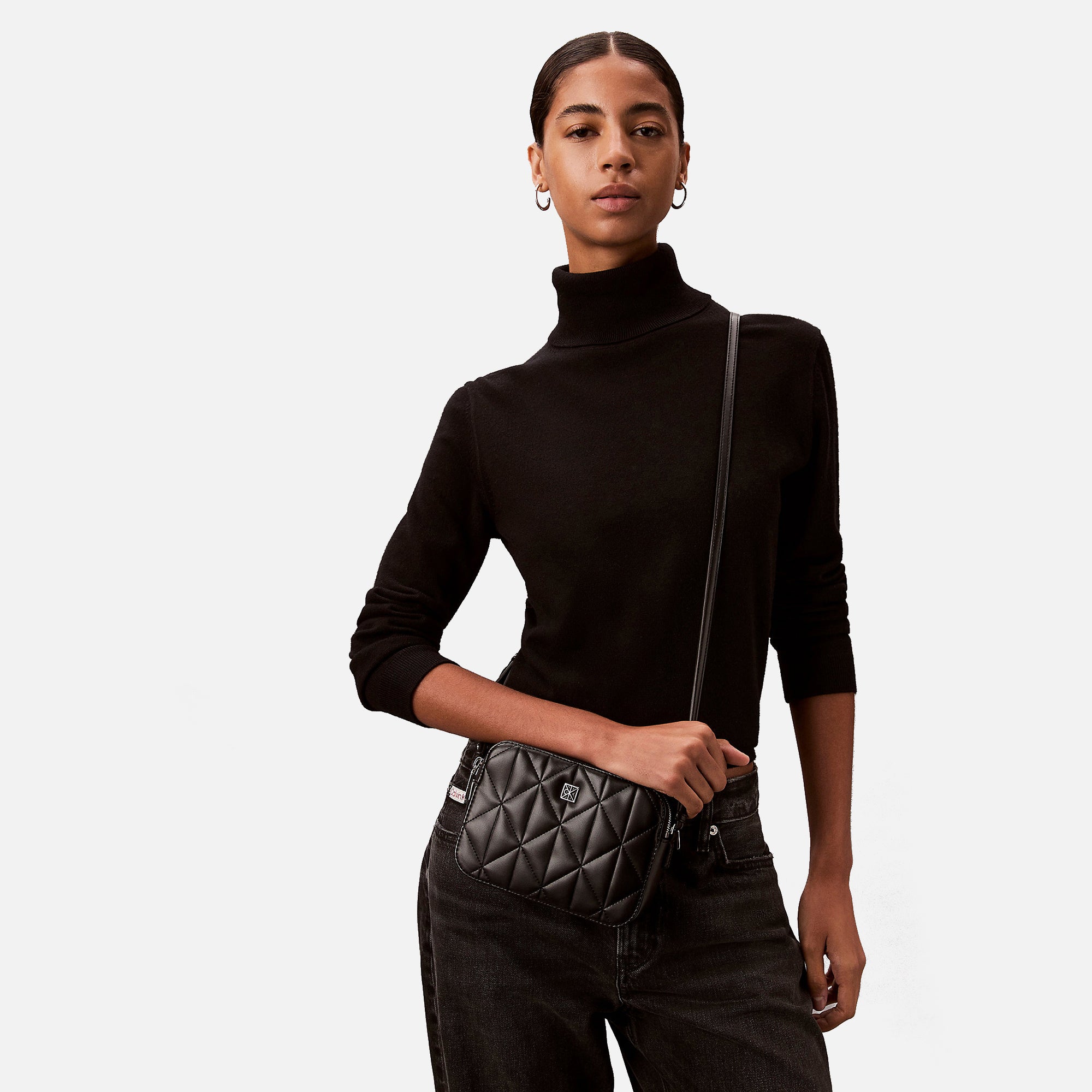 CALVIN KLEIN BORSA QUILTED DOUBLE ZIP CAMERA BAG