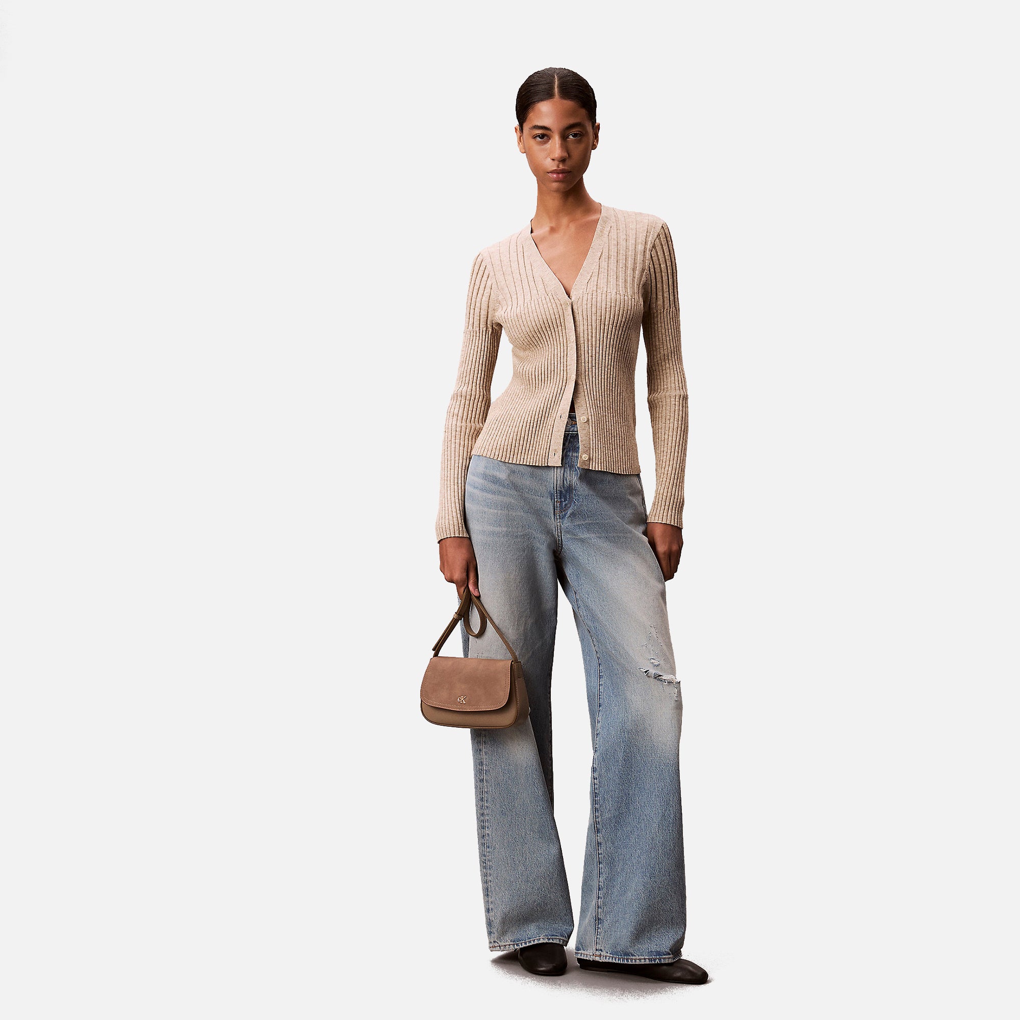 CALVIN KLEIN BORSA CK BRUSHED TOP HANDLE CHAIN BAG