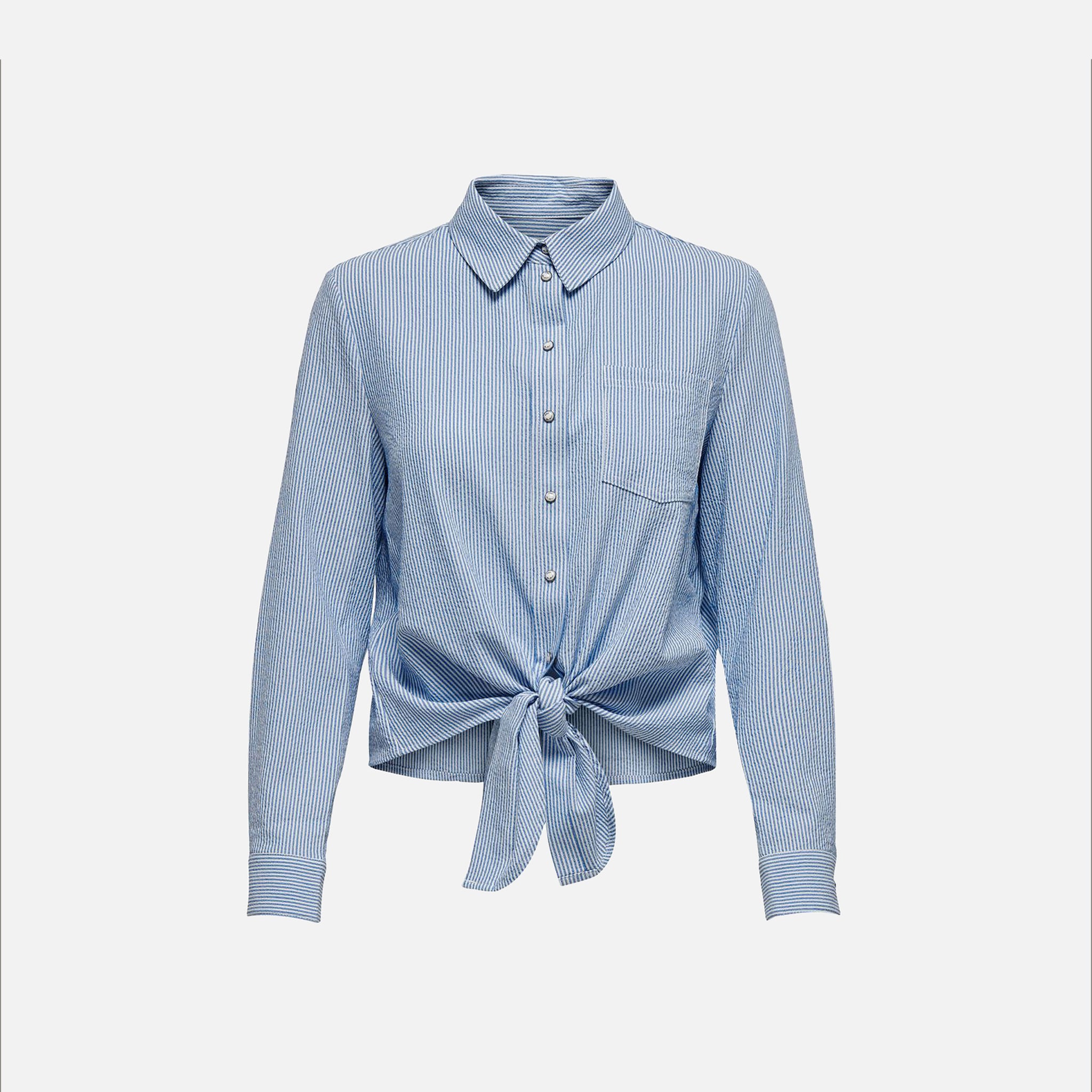 ONLY CAMICIA ONLLECEY KNOT DENIM SHIRT