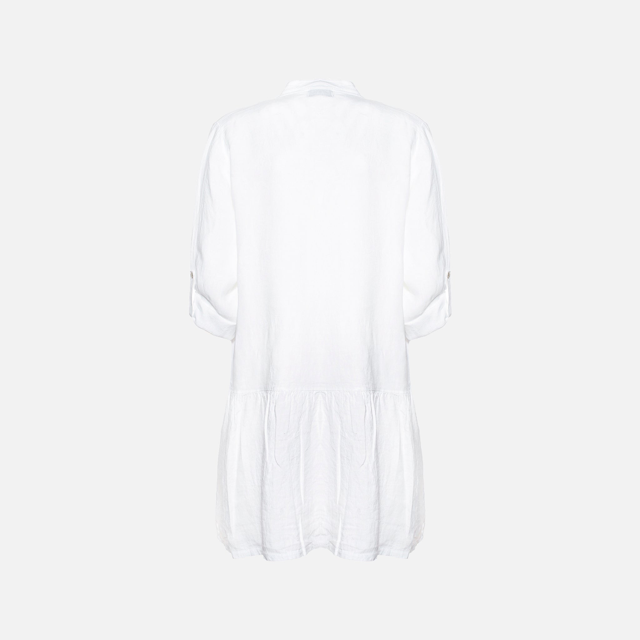 ACANFORA LINEN RUFFLE DRESS