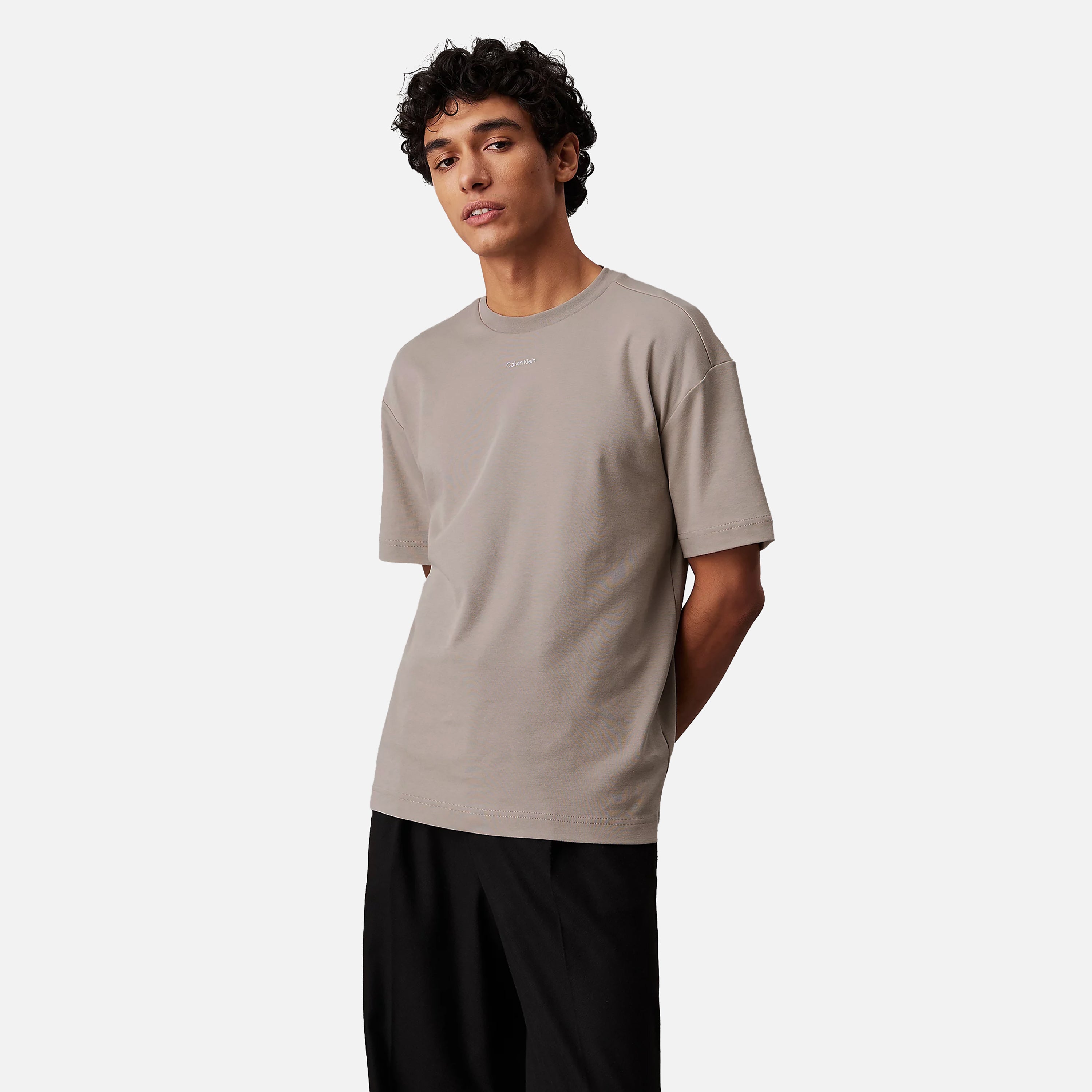 CALVIN KLEIN T-SHIRT NANO LOGO INTERLOCK