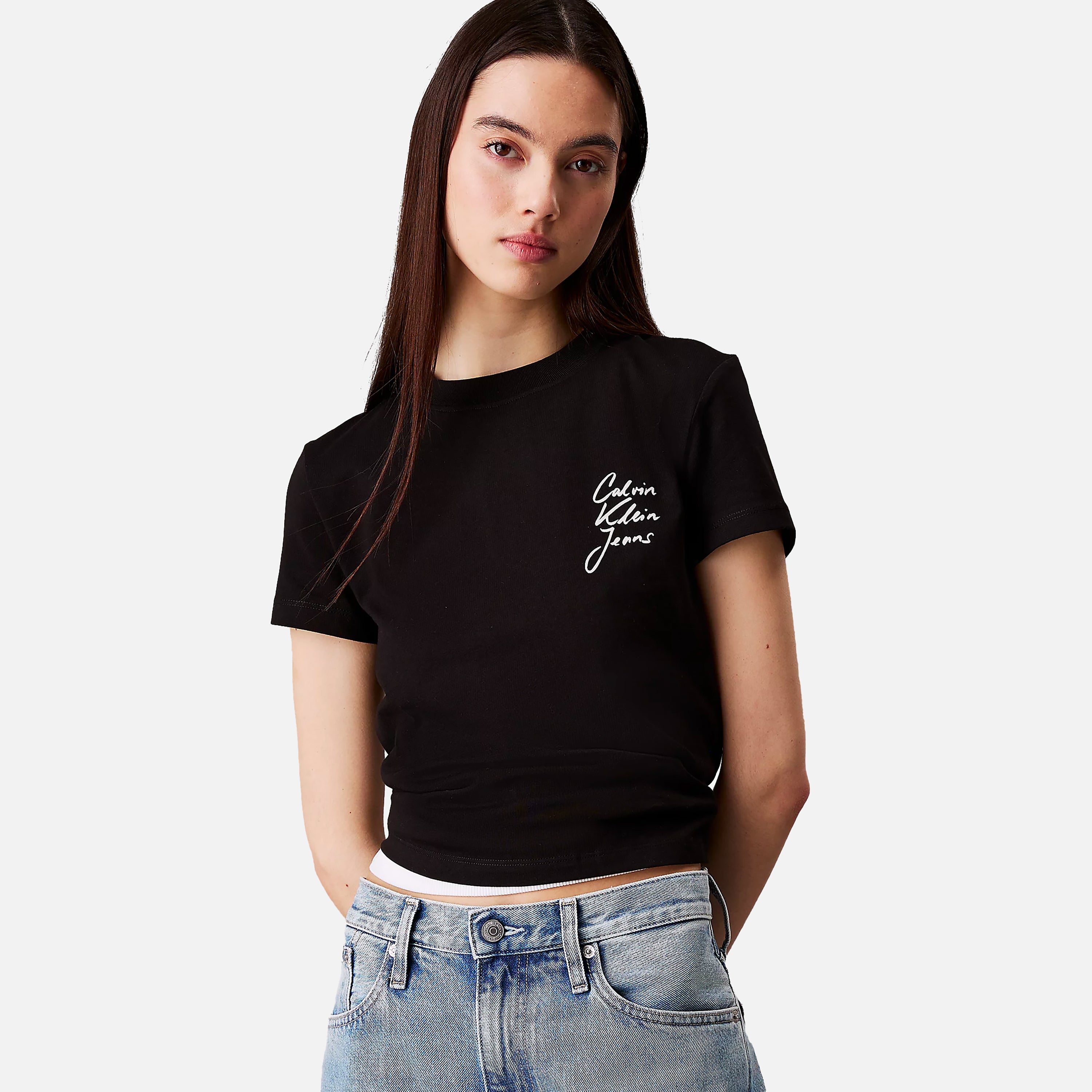 CALVIN JEANS T-SHIRT SCRIPT INSTITUTIONAL