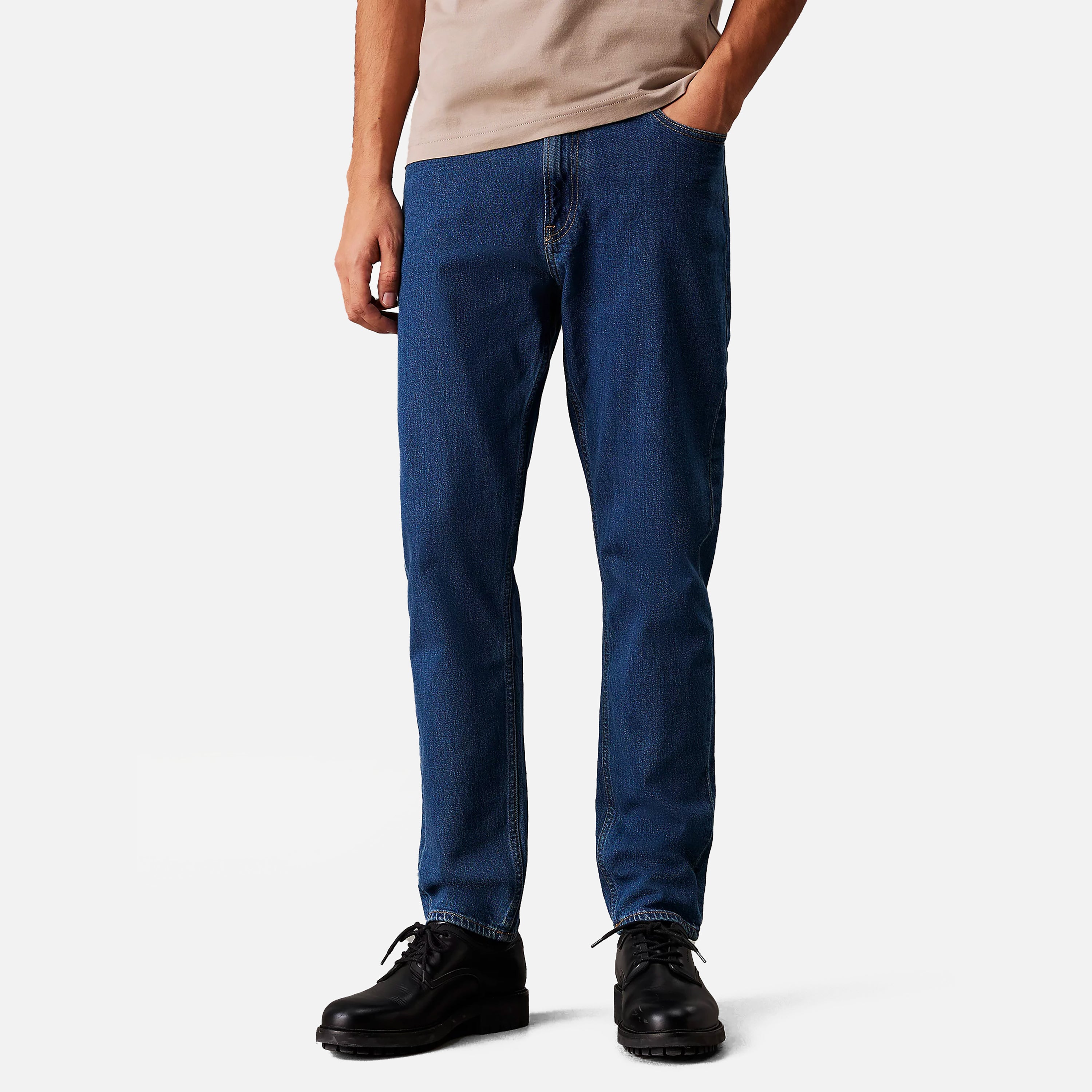 CALVIN KLEIN JEANS TAPERED FIT MID BLUE